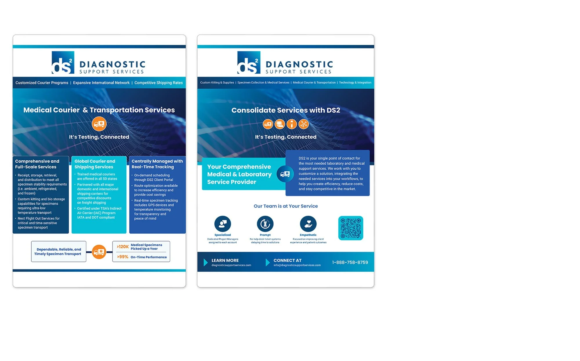  Core Visual Aids for Diagnostic Support Services (DS2), communicating integrated laboratory and healthcare support services to clinical audiences. 