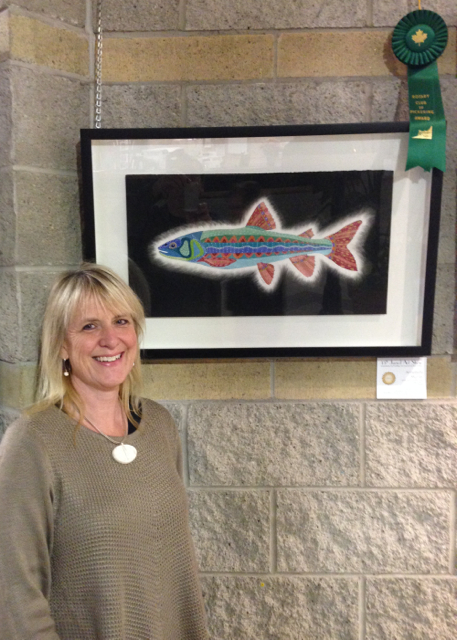 Dream Trout wins Pickering Rotary Award at the 2014 PineRidges Juried Art Show.