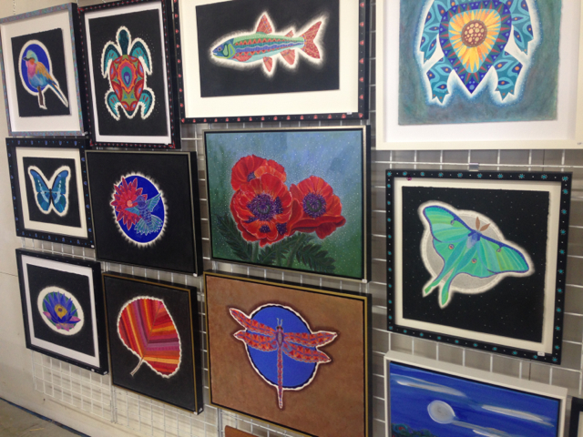 A section of my work at Cathy Mark's studio, May 2-3, 2015.
