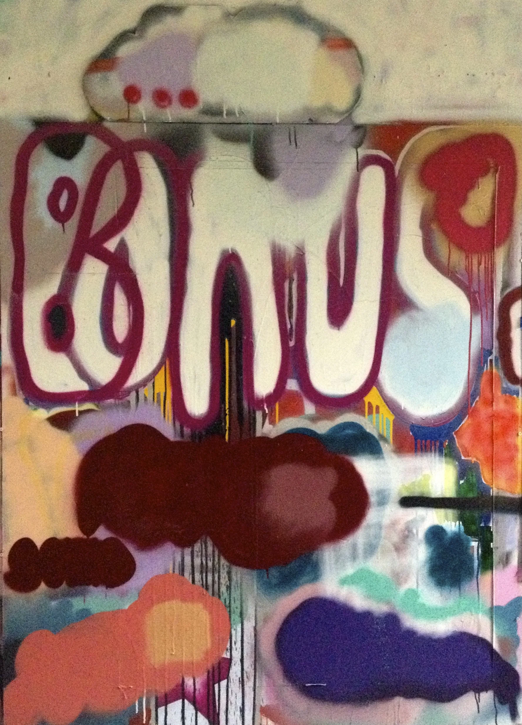 Bonus, 66 3/4" x 47 1/2", Acrylic on Board