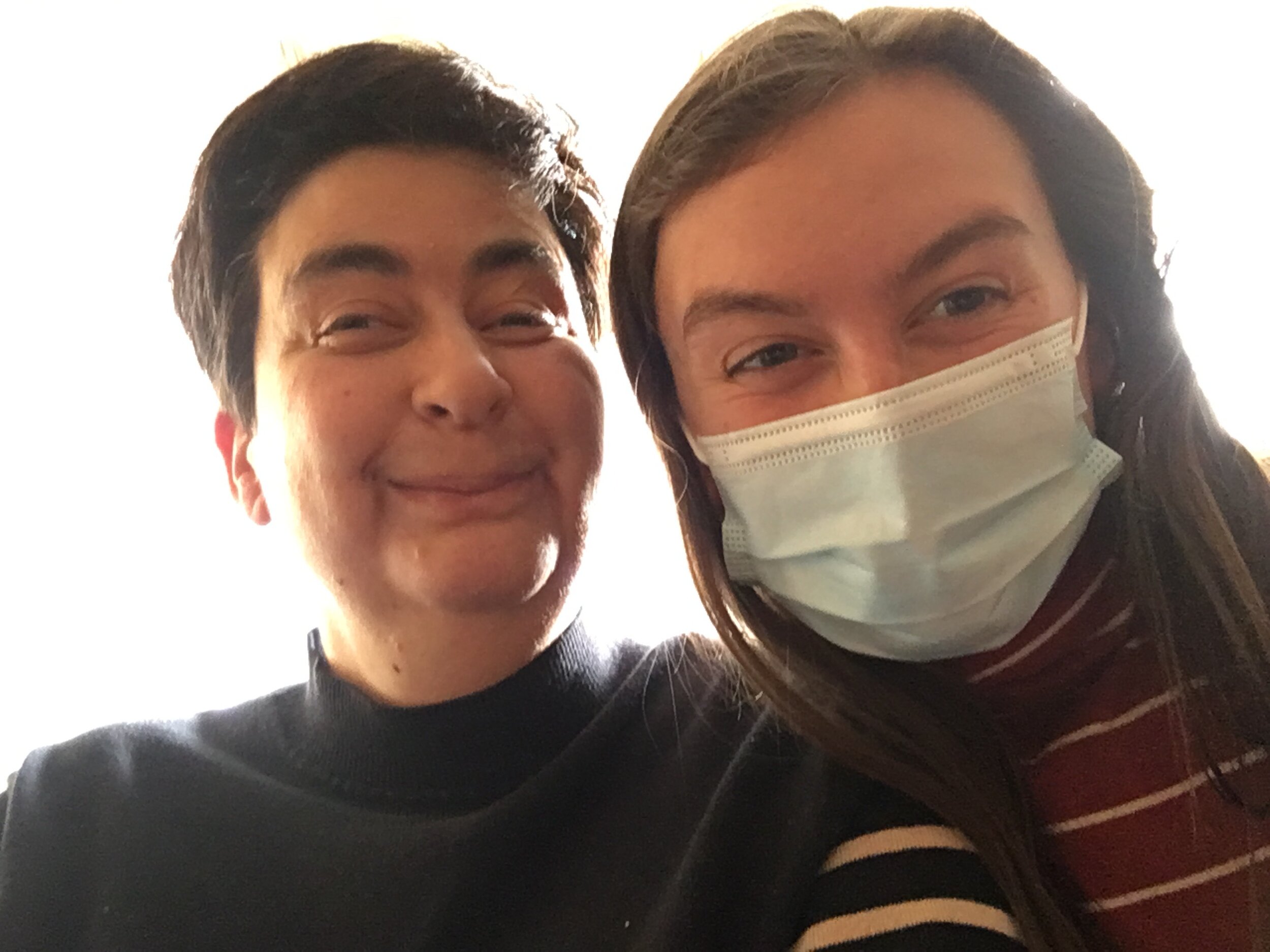 Sarah Keyes (left) and Catherine (right) enjoy their time together with puzzles and walks in the neighbourhood. Sarah is McKim House’s newest core member, and has quickly become an important part of our community.