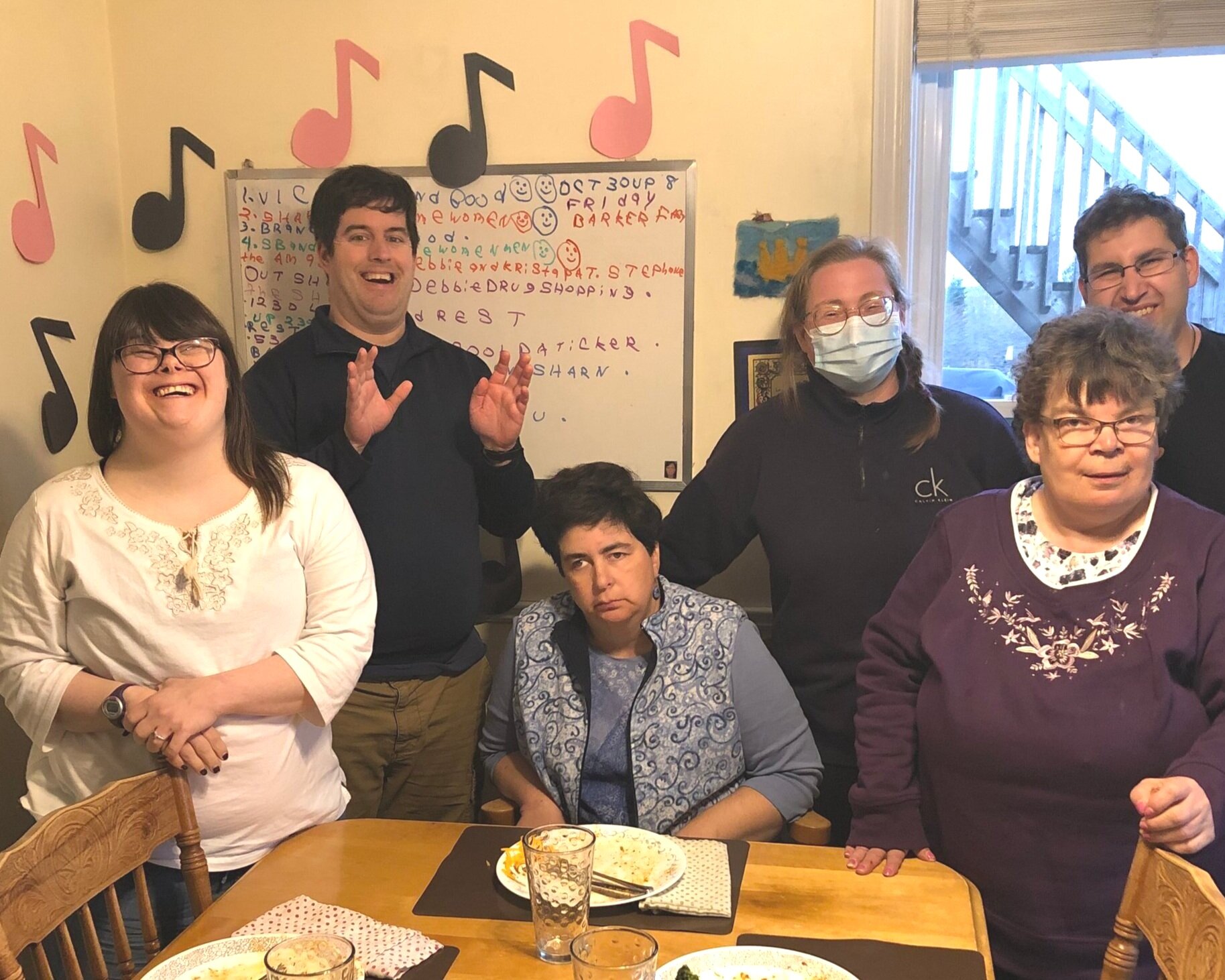 Left to right: Krista, Patrick, Sarah Keyes, Sarah Bell, Debbie and Stéphane. McKim House lived a year of ups and downs in 2020, but we’re still smiling!