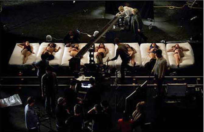 during the main video shoot