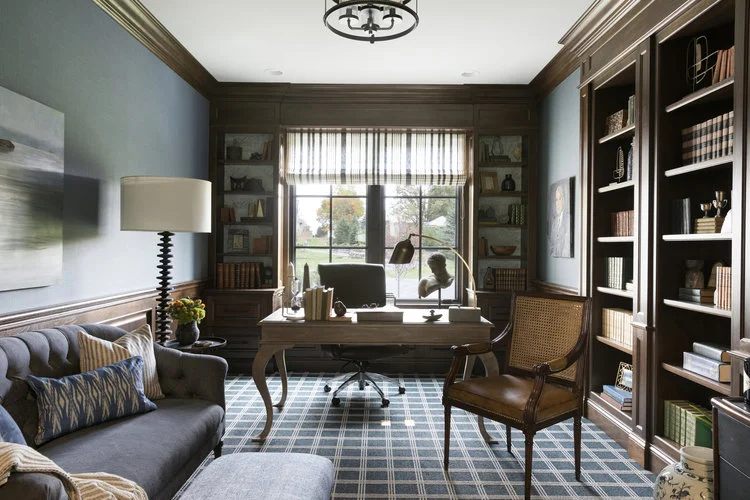 Lake Minnetonka // His Office- Laura Engen Interior Design