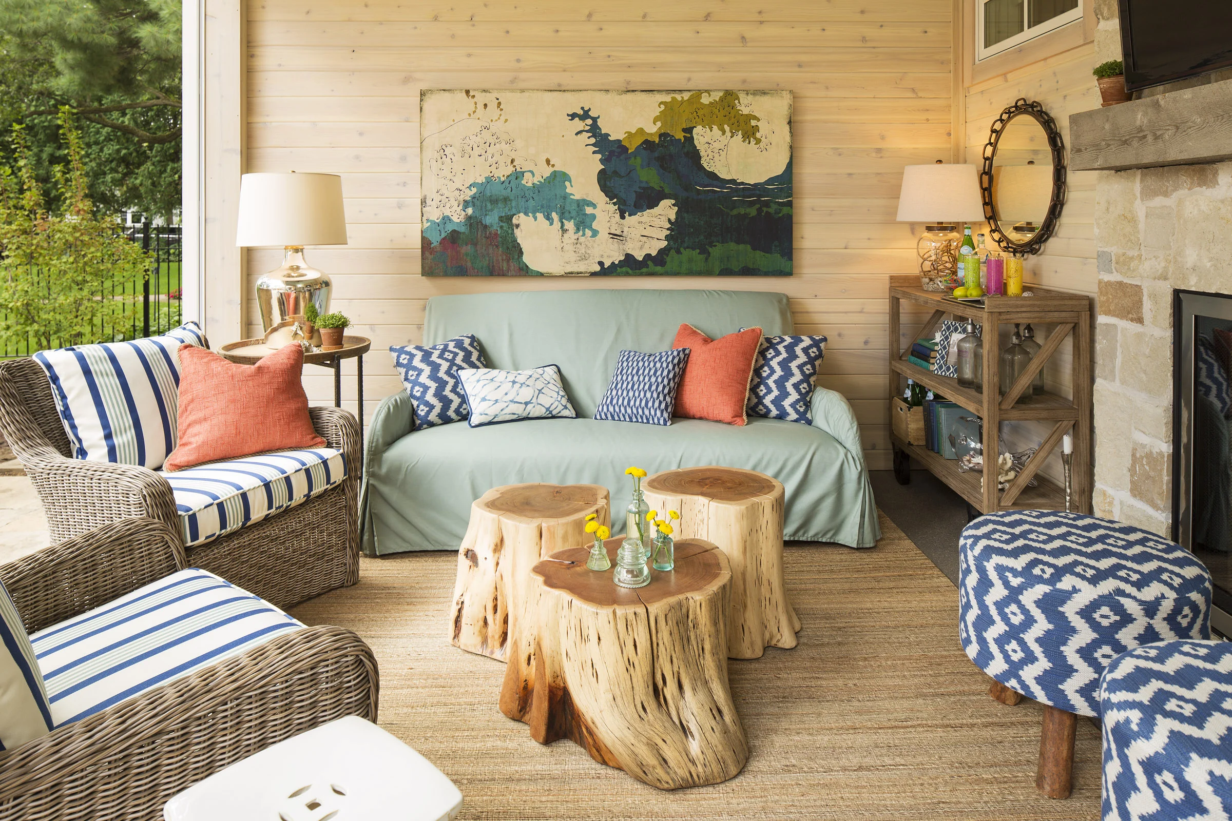 Coastal Chic Porch // Laura Engen Interior Design