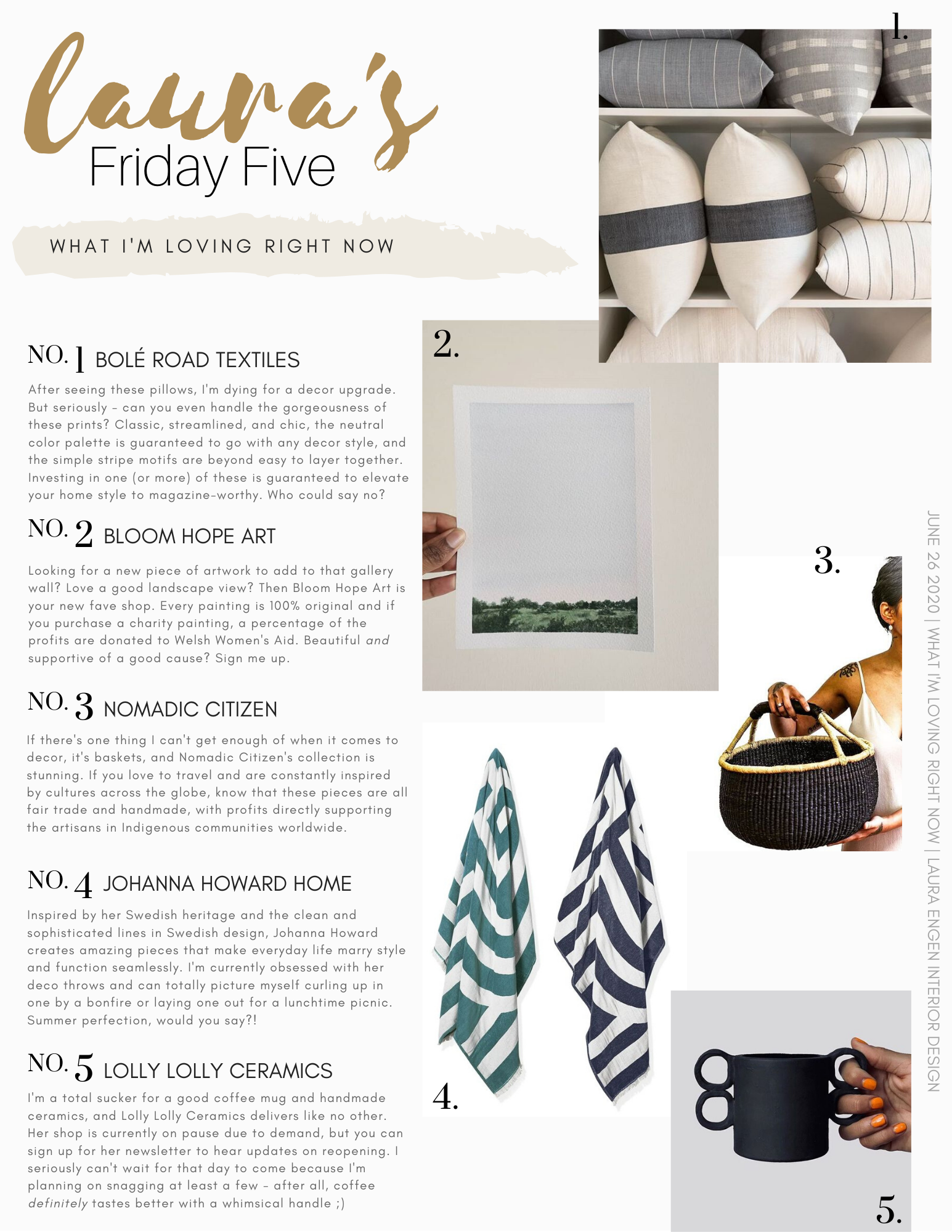 Friday Five // What I'm Loving Right Now — Laura Engen Interior Design