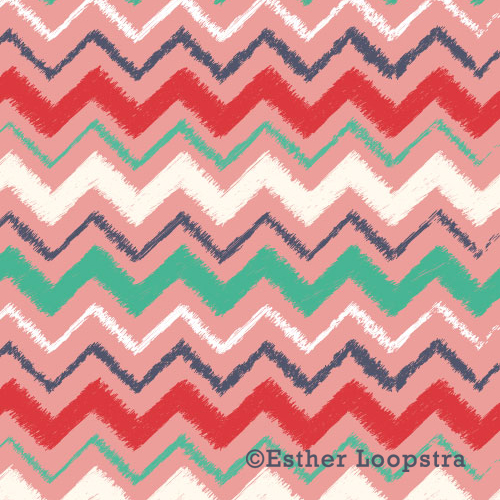 Frayed chevron pattern