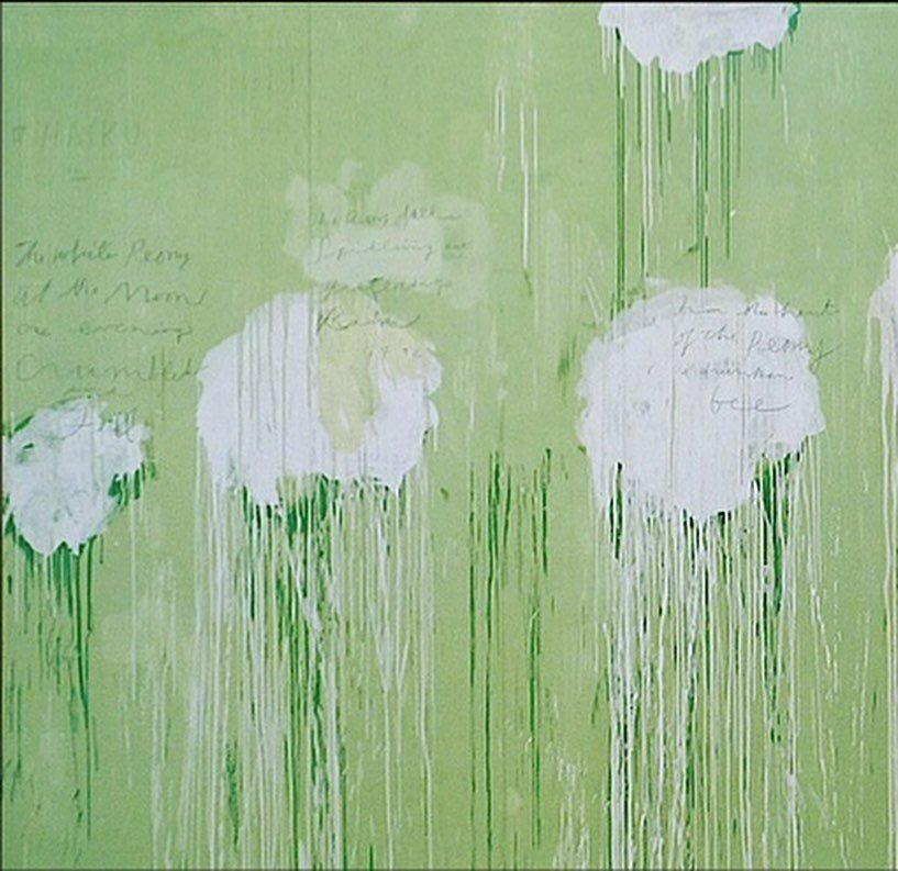 SYMBOLISM... Cy Twombly, Peony Blossom Painting, 2007. During the Edo period in Japan, elaborate folding screens often depicted peonies. As a symbol of nobility and refinement, they were a favorite subject amongst elegant patrons. SWIPE to see our ow