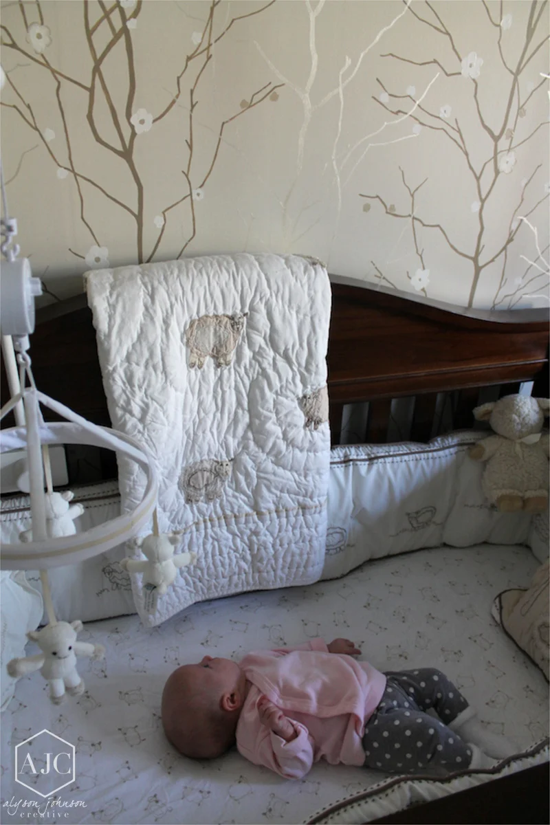 Peaceful Nursery Mural: Bringing Home Baby — Alyson Johnson Creative