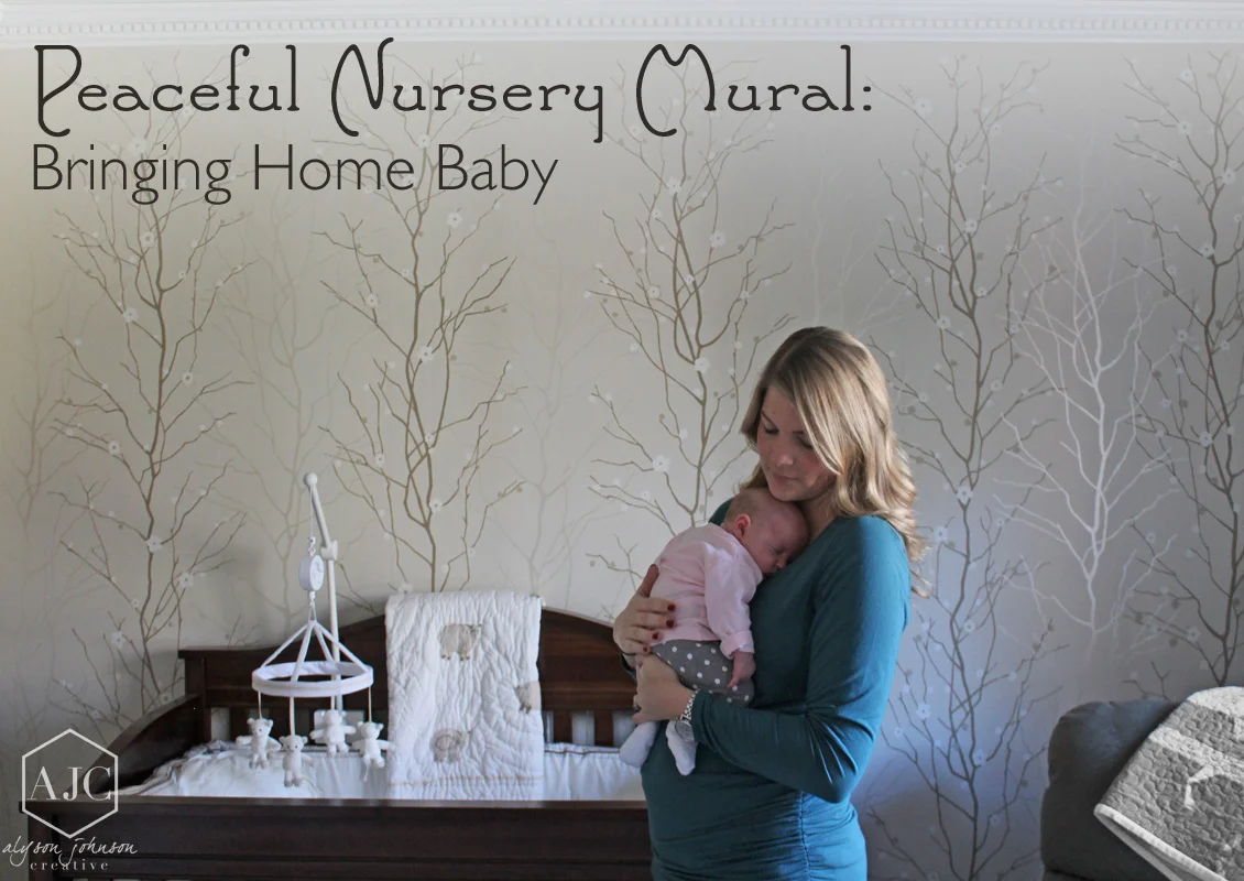 Peaceful Nursery Mural: Bringing Home Baby