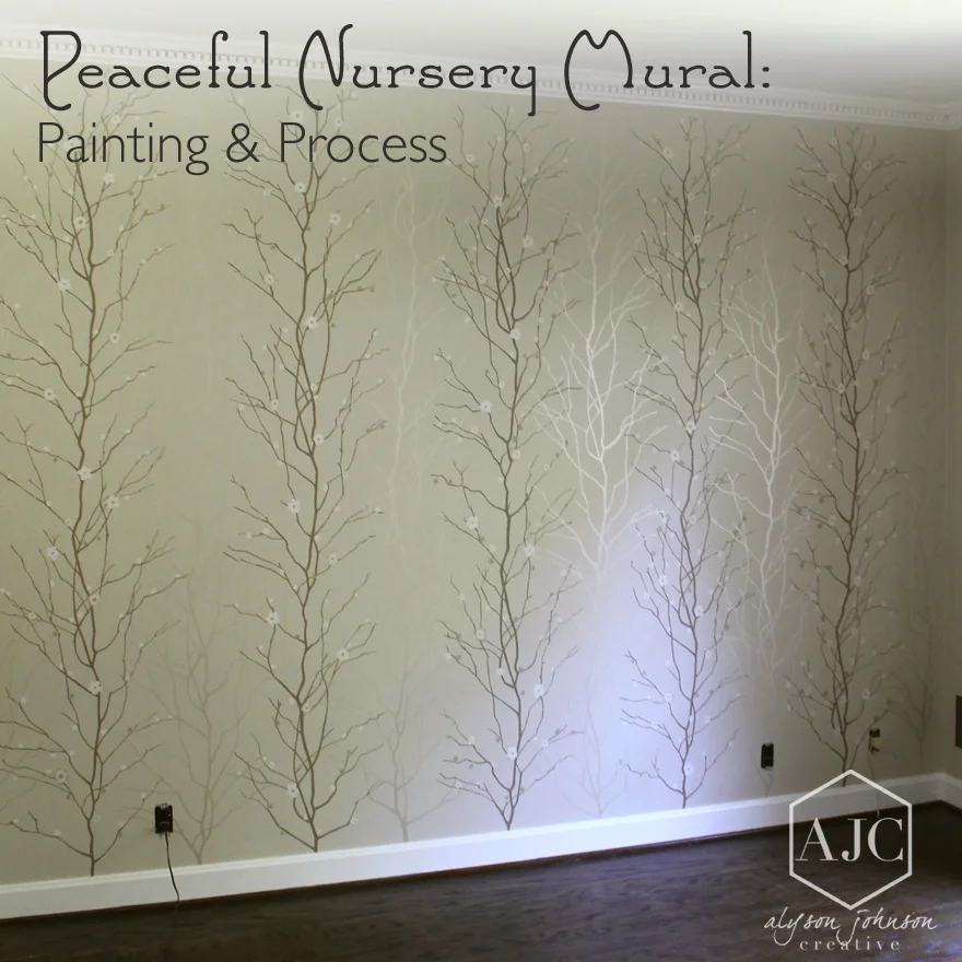 Peaceful Nursery Mural: Painting & Process