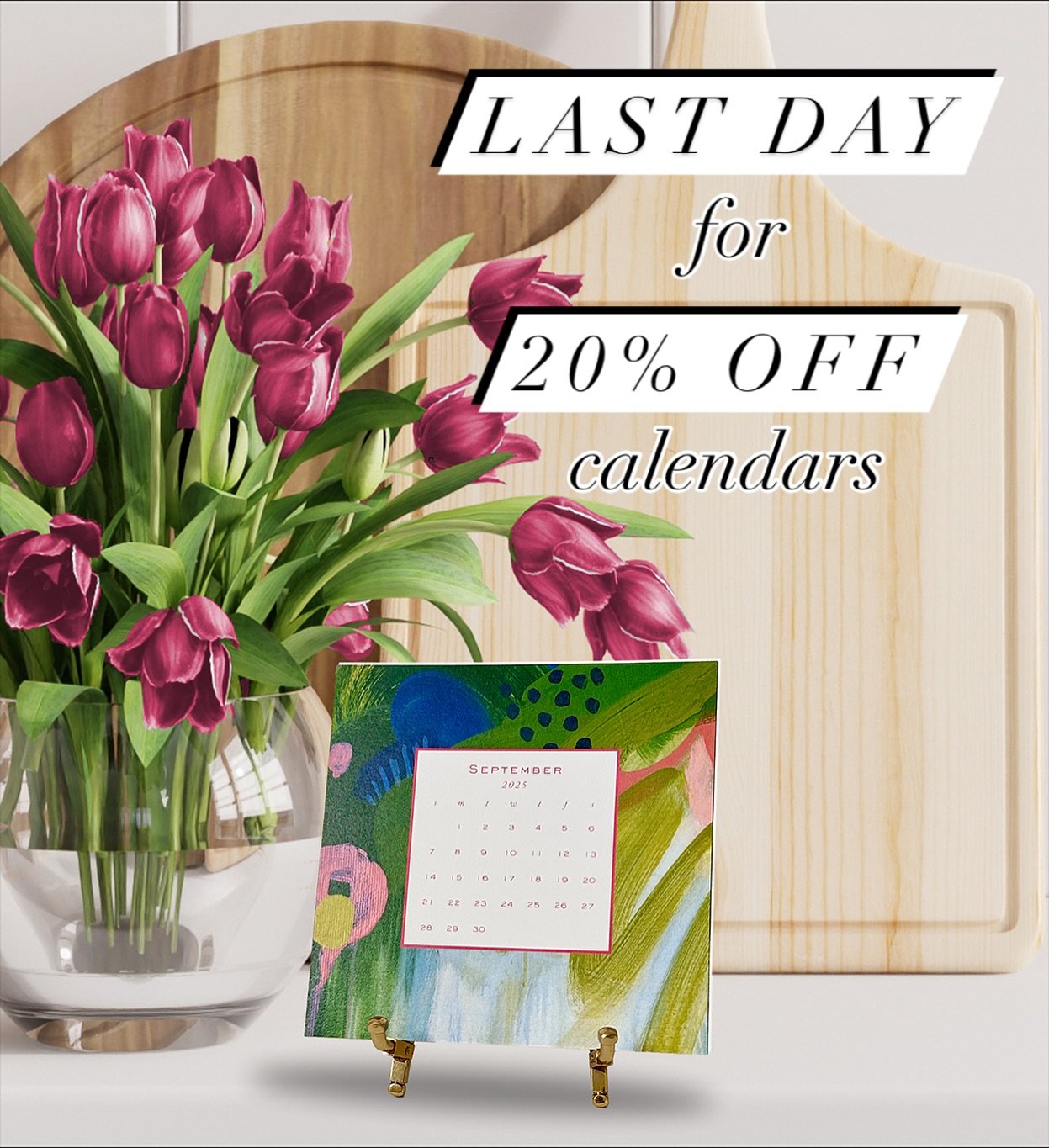 New calendars, calendar refills, and 2025&rsquo;s reversible mini art print calendars&hellip; 20% off through midnight tonight!