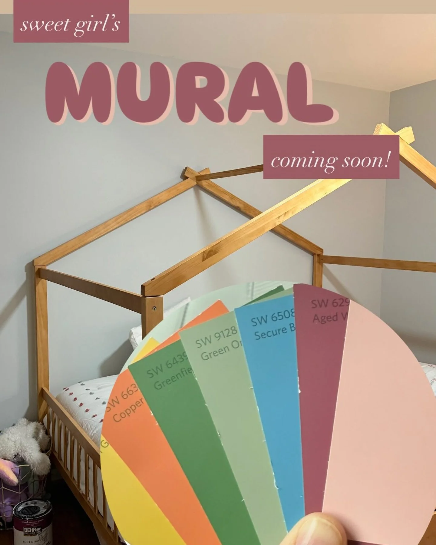 First planning stages for the sweetest girl&rsquo;s wildflower mural!