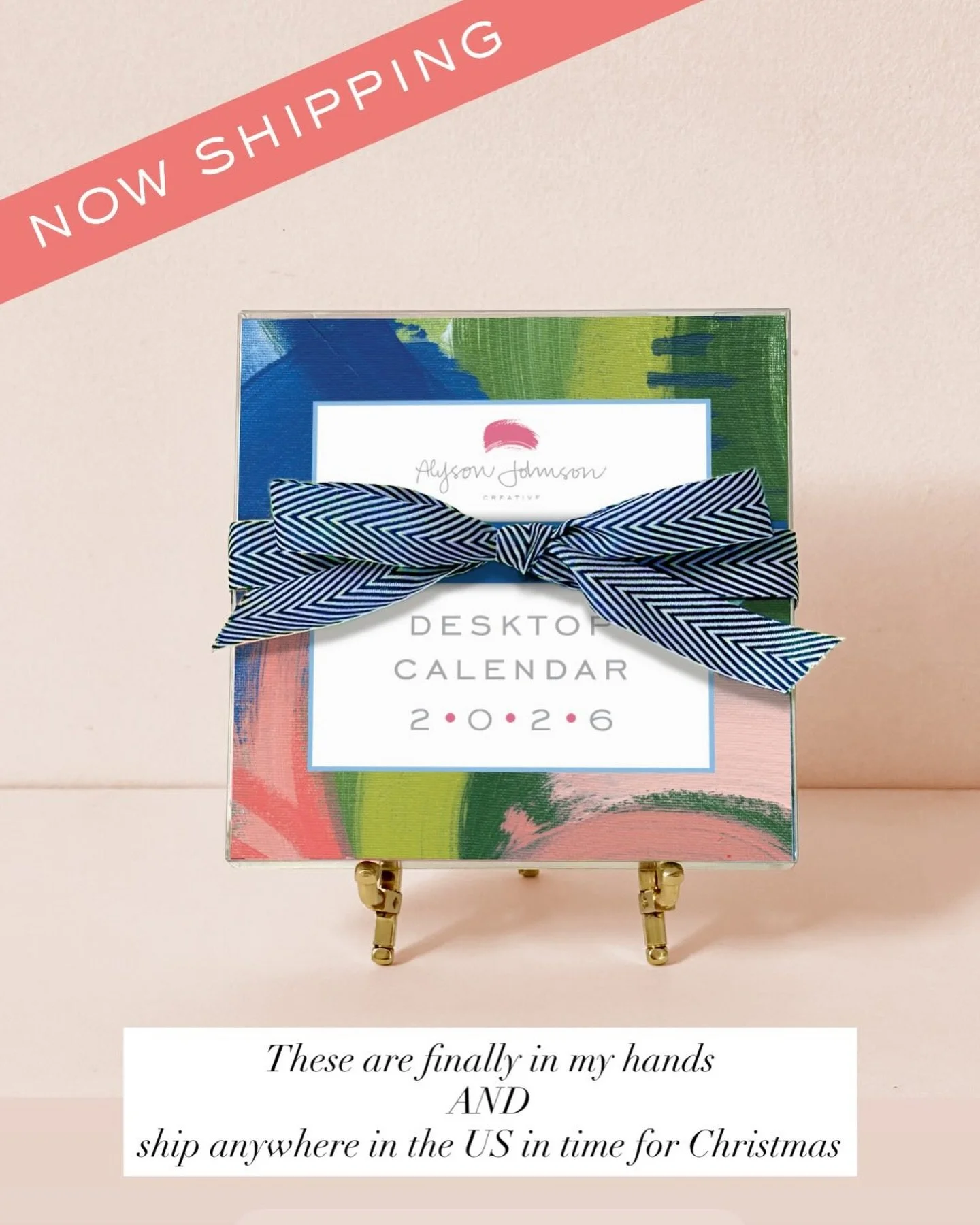 Order now and it&rsquo;ll arrive by Christmas!

These pop of color desktop calendars were so popular last year, I had to bring them back!

Order a gift set with easel included, or choose the cards-only option and display it however you&rsquo;d like. 