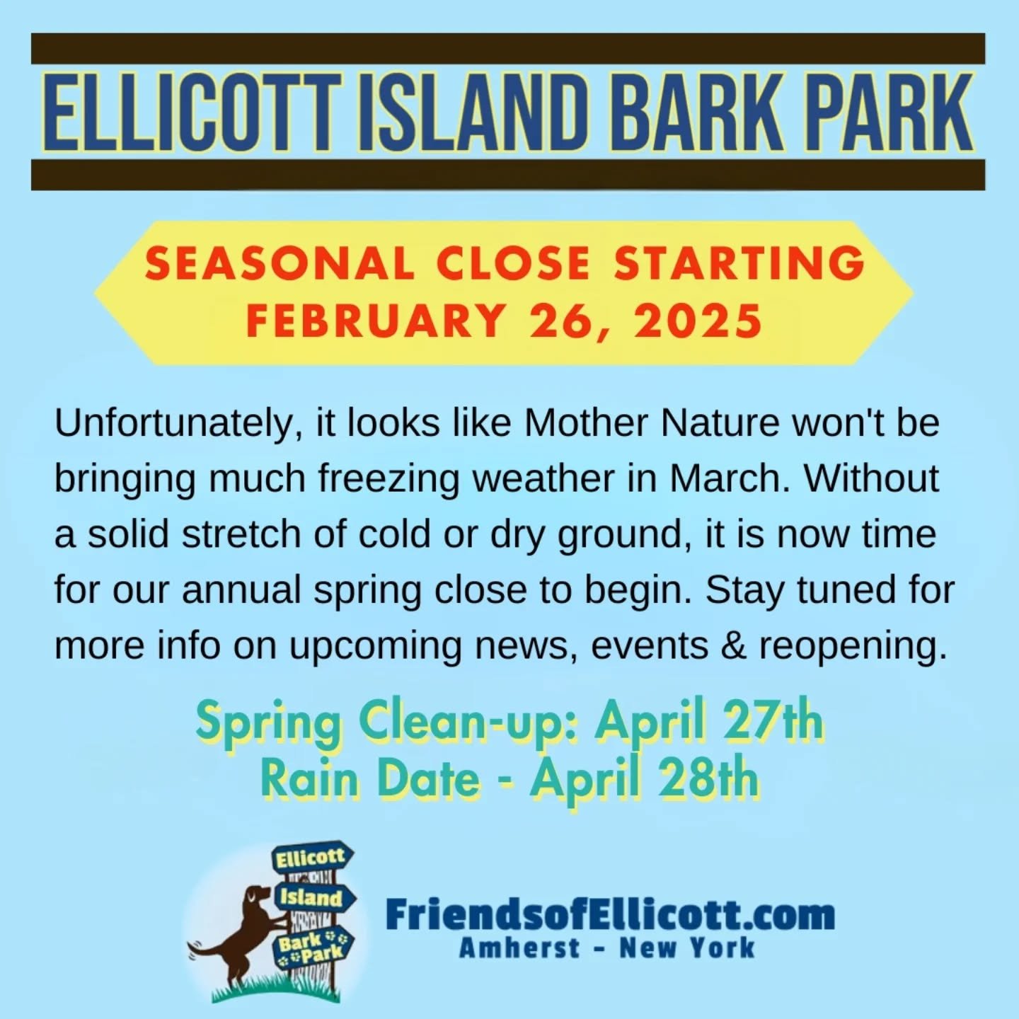 It's that time of year, but the good news is spring is just around the corner! See you all in May!
