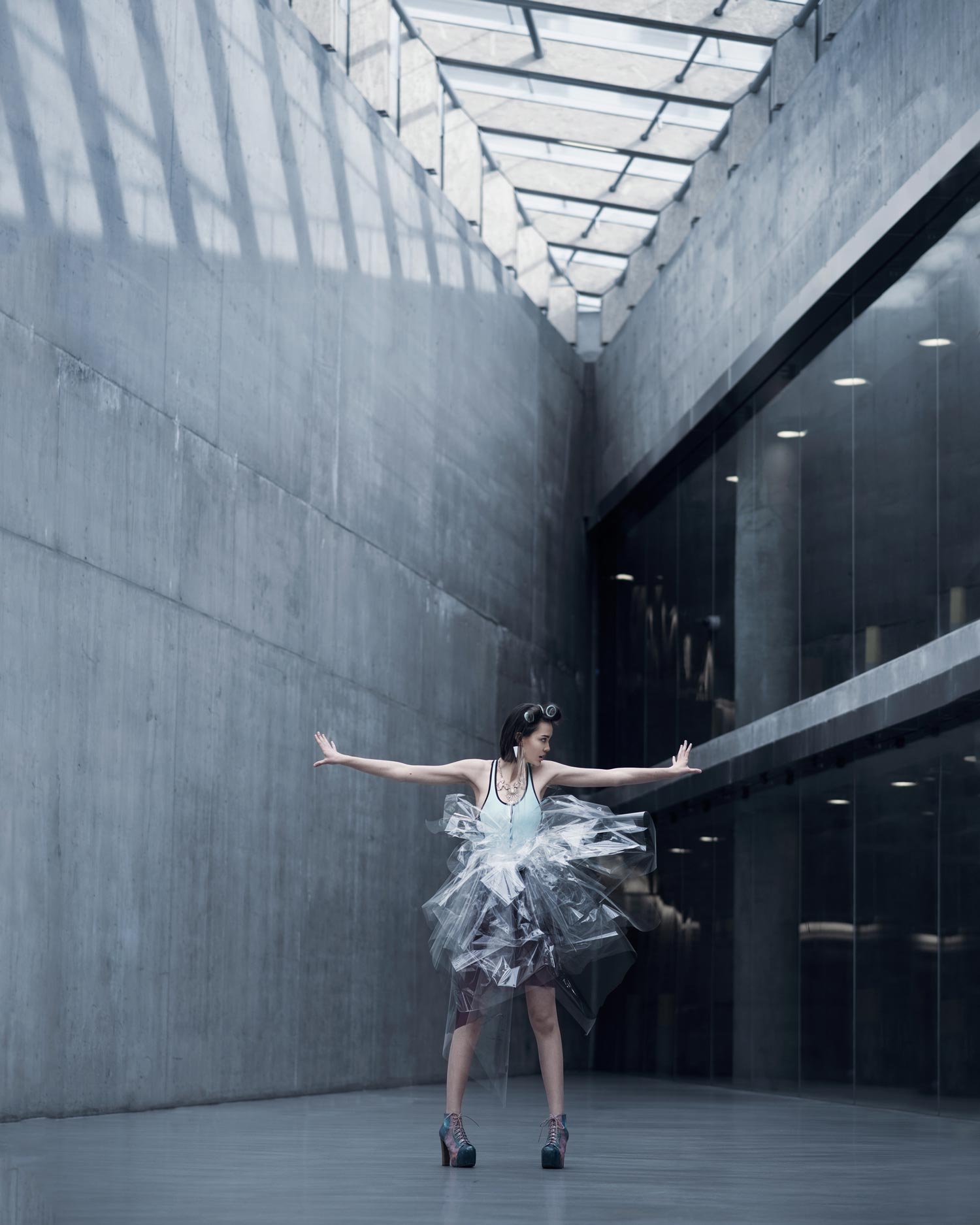 Photography of Edmonton fashion model in SAIT parkade
