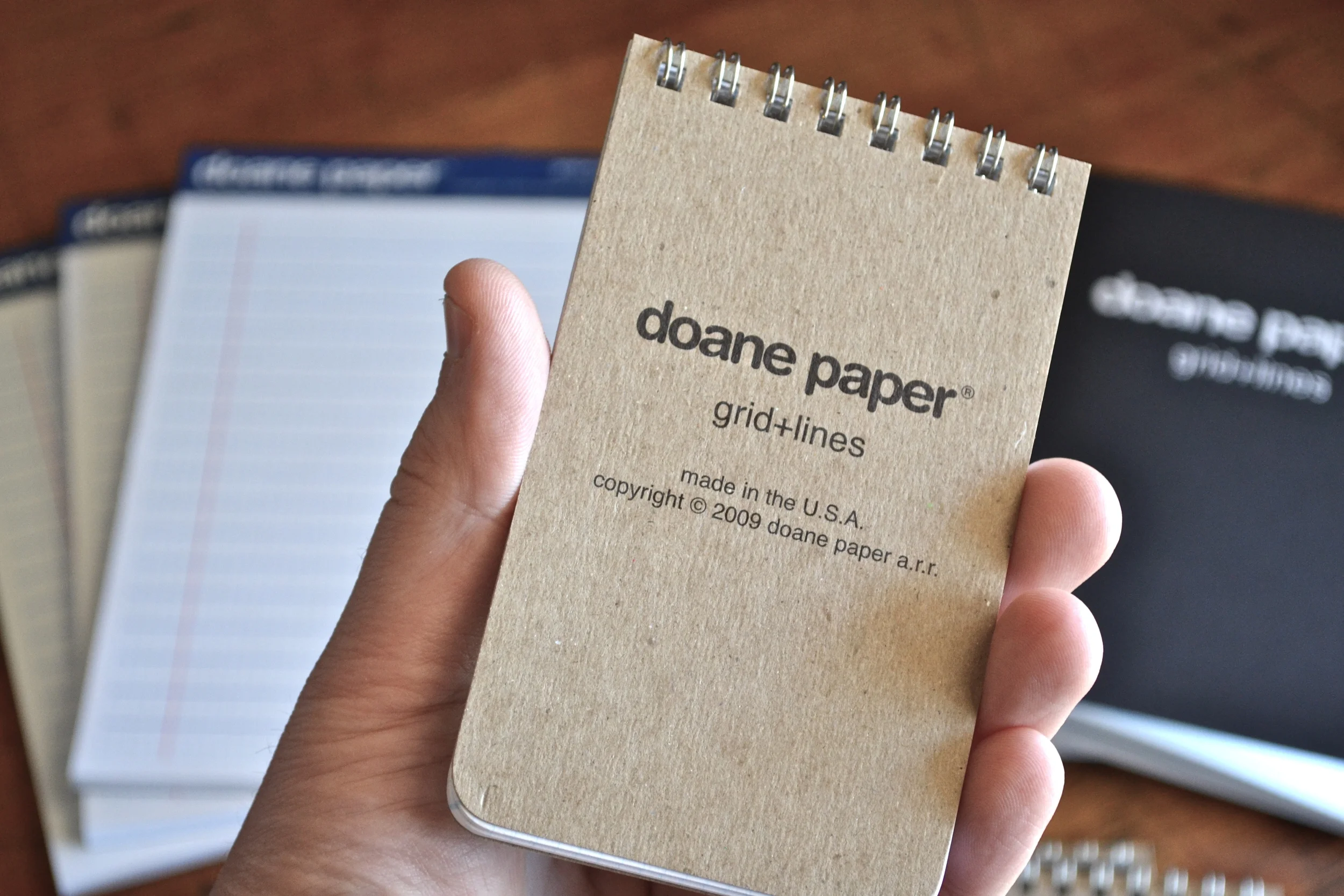 Small Flap Jotter in hand, perfect for small notes/lists.