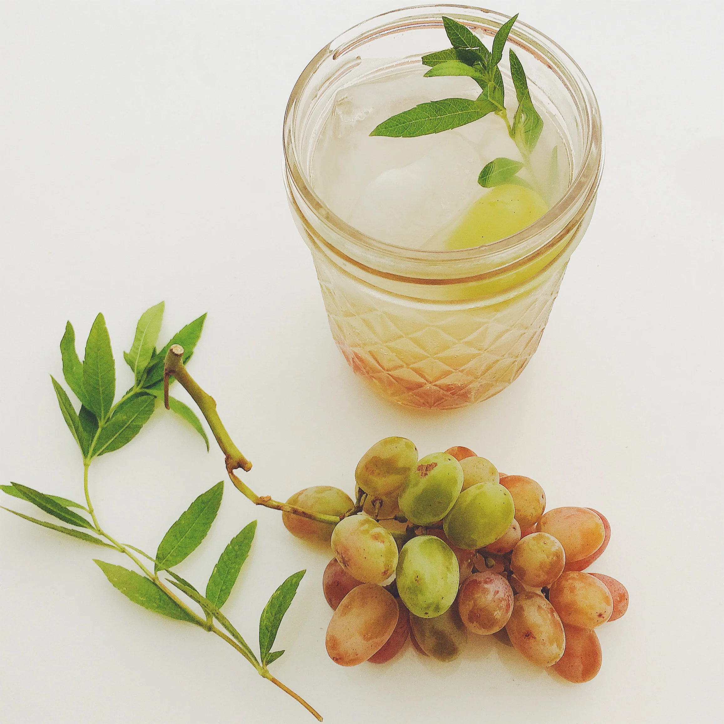 Frozen Grape and Lemon Verbena Spritzer