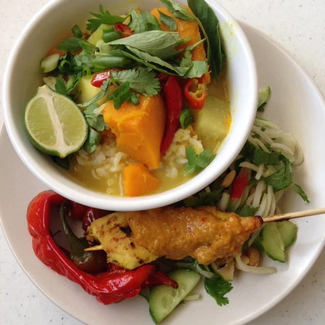 Kabocha Squash Curry with Kohlrabi and Herbs