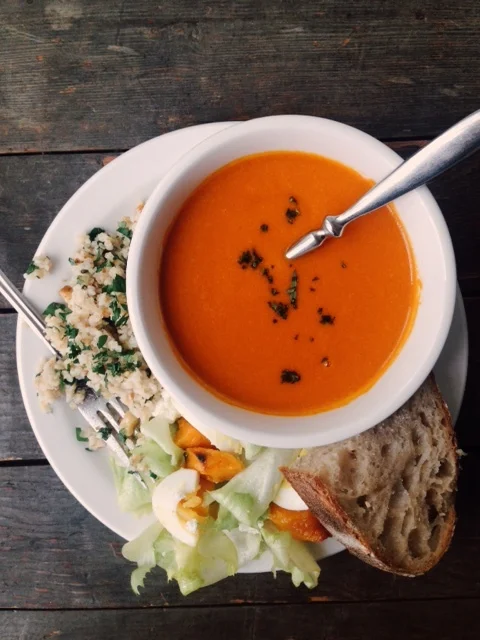 Pressure-Cooker Caramelized Carrot Soup, Ginger, Tarragon