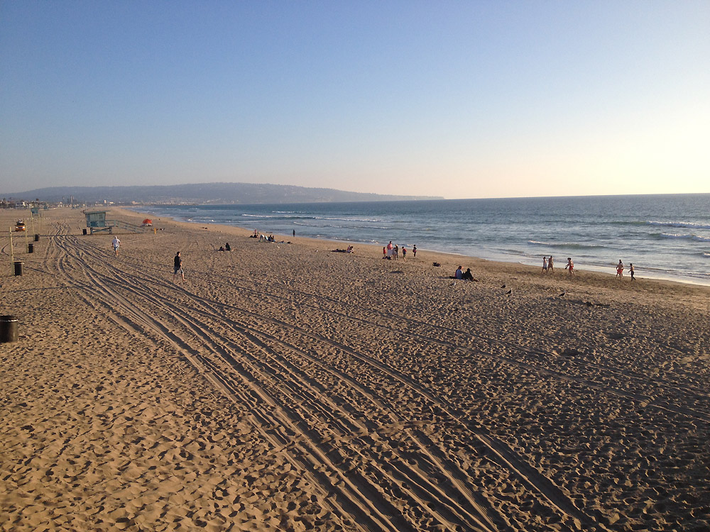 Happiness is sunset on the beach.