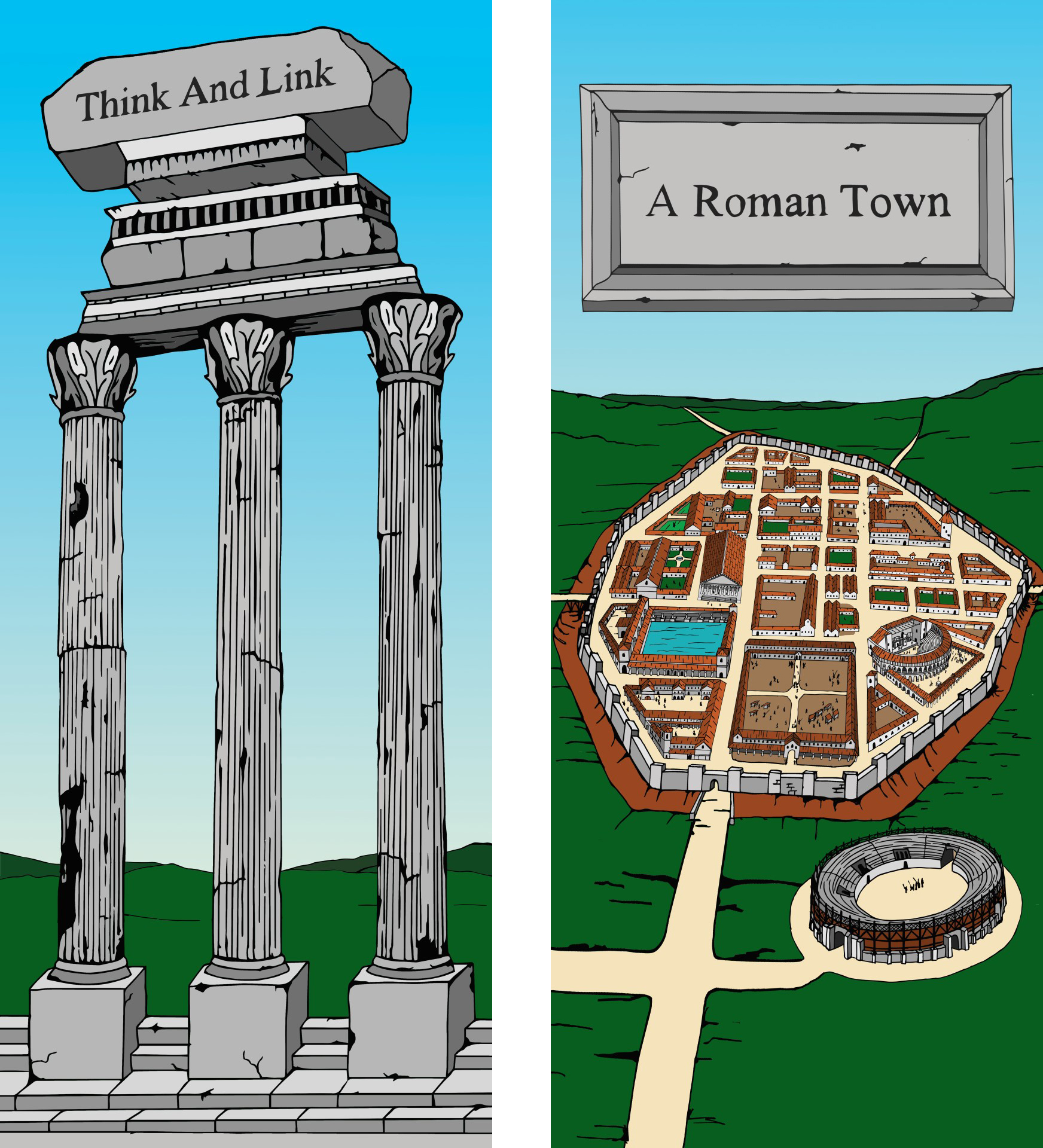 Freshwater Romans Show - Graphics for set design