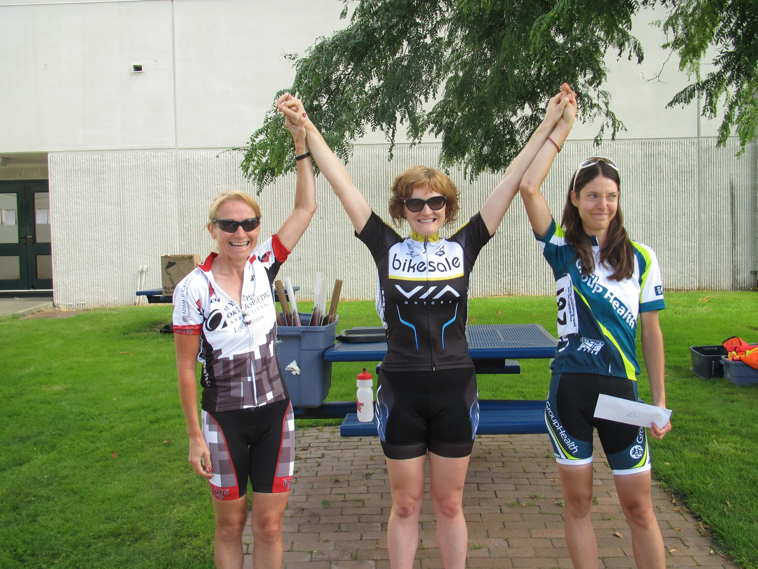    Women's Cat 4 Podium - Jean Fisher, Elizabeth Adams, Amanda Anttila-Ozra   