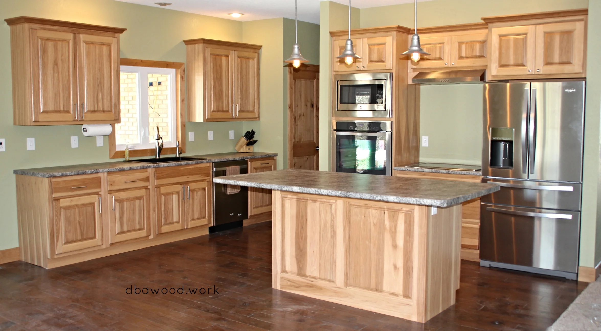 Custom Hickory Kitchen Bartelso Il Dba Custom Woodworking