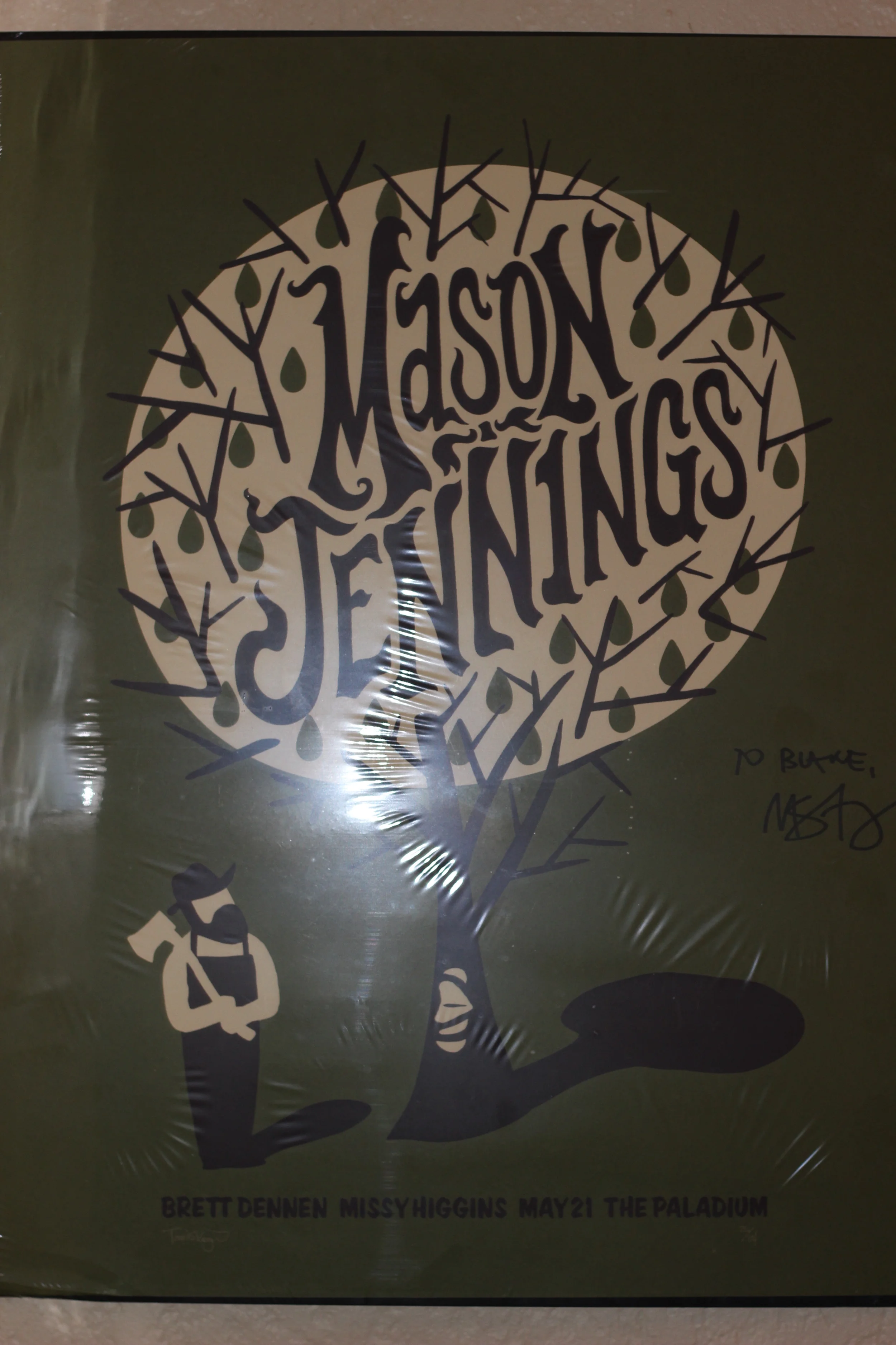Memory: The time one of my best friends bought me a poster at Bonnaroo, then I met Mason Jennings at Bonnaroo and got it signed.