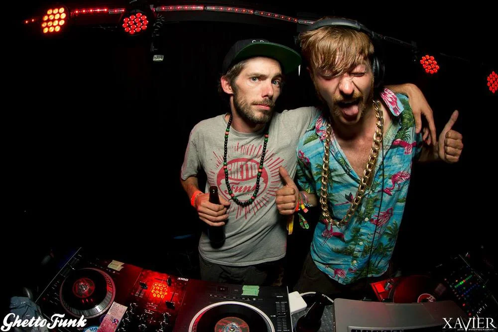 Father Funk and the homie Funkee Wadd . Photo by Xavier Photography .