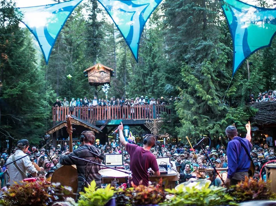 Moontricks ripping up the Grove at Shambhala. Photo by Louis Bockner Photography .