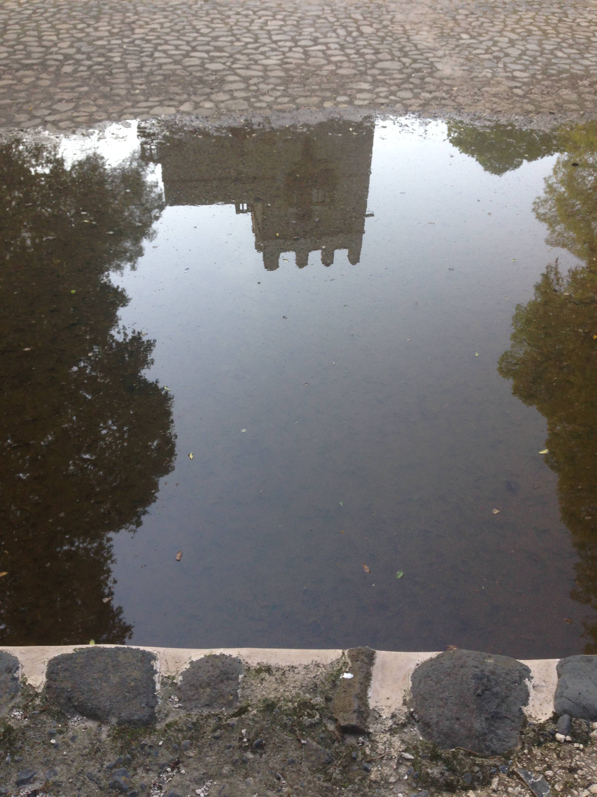 Reflection in the water of Haile Selassie's private family pool