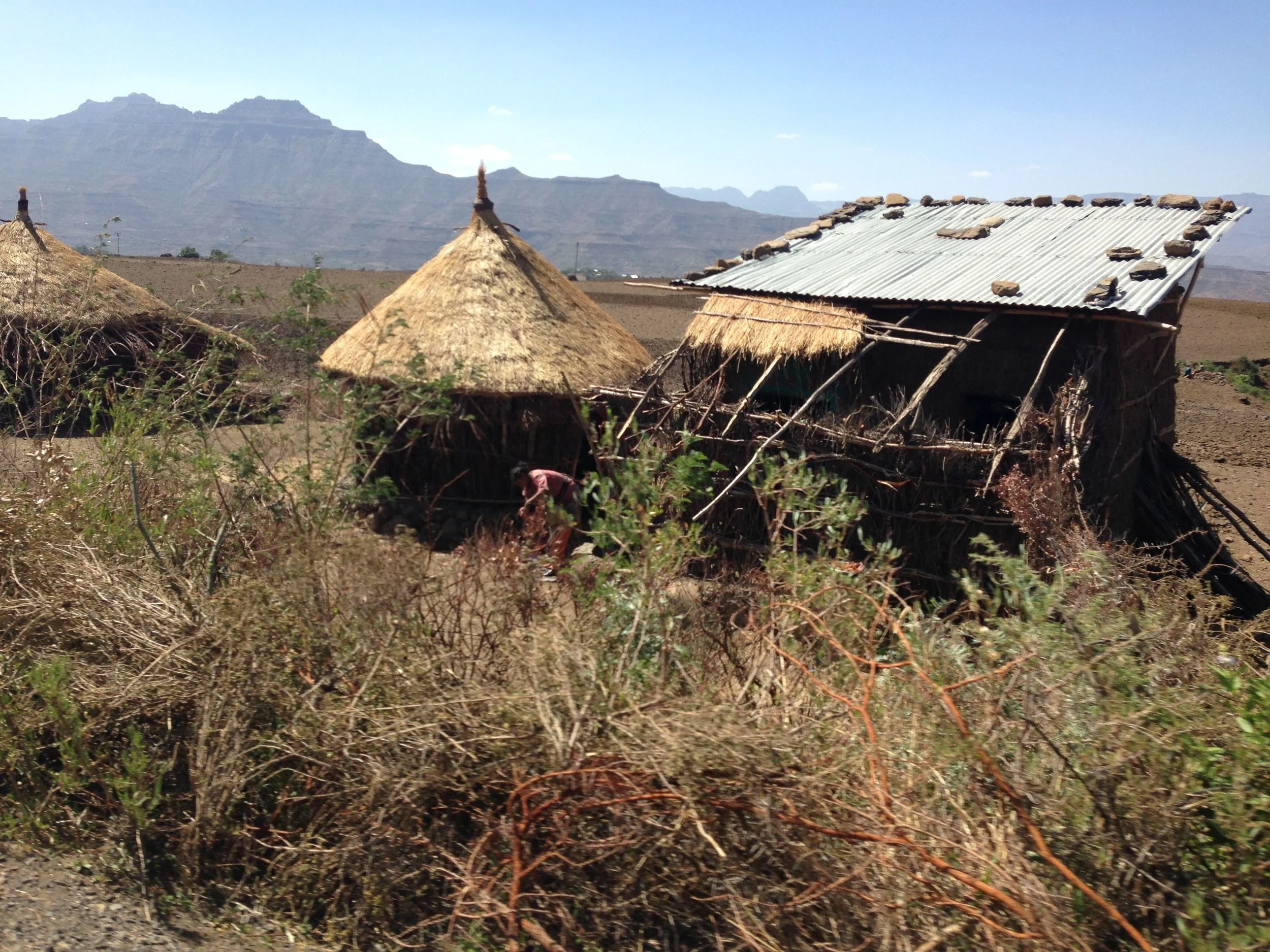 The huts, "tukuls" are specific shelters to Lalibela.