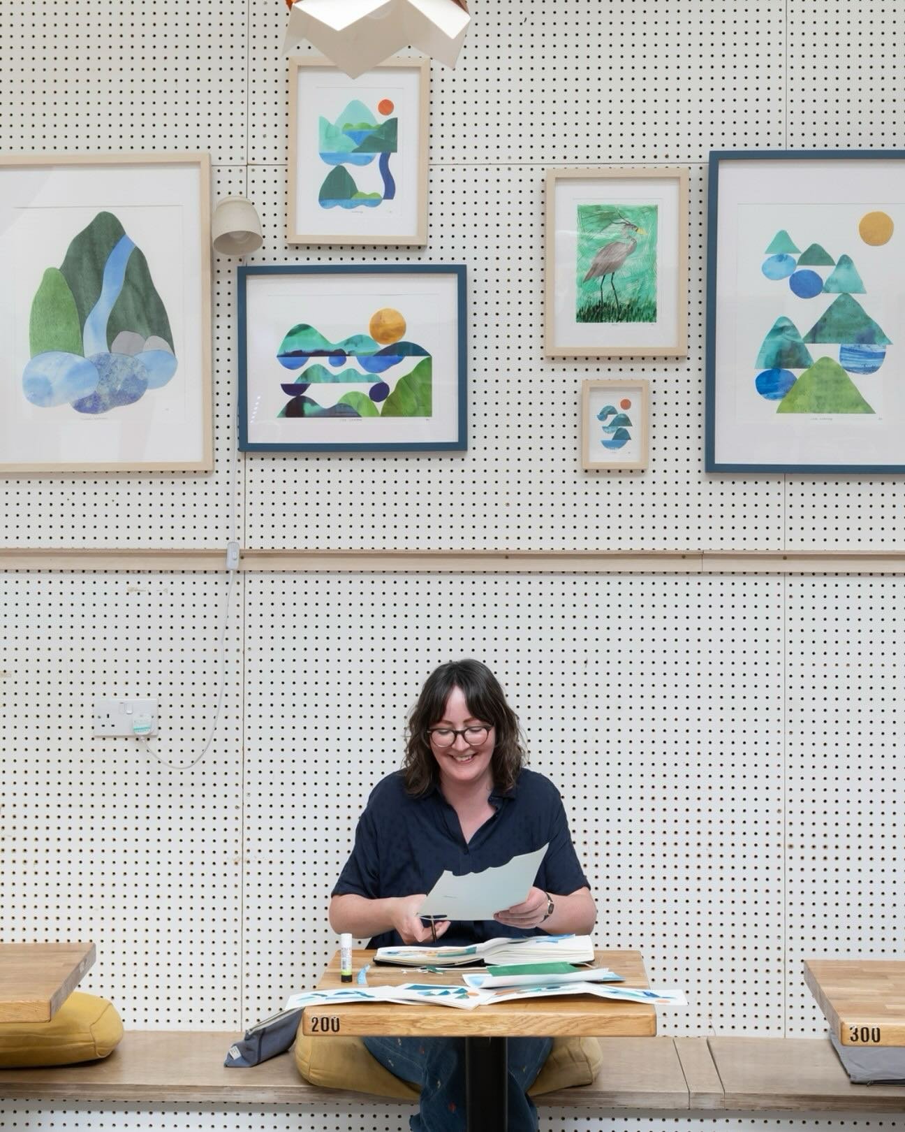 ✨ I&rsquo;m really excited to have my work on the walls @blackhorseworkshopcafe - you can catch &lsquo;Imaginary Landscapes&rsquo; till the 20th June💚
@blackhorsews 
⠀⠀⠀⠀⠀⠀⠀⠀⠀
We have also set up a collage area - come on down and make your own postc