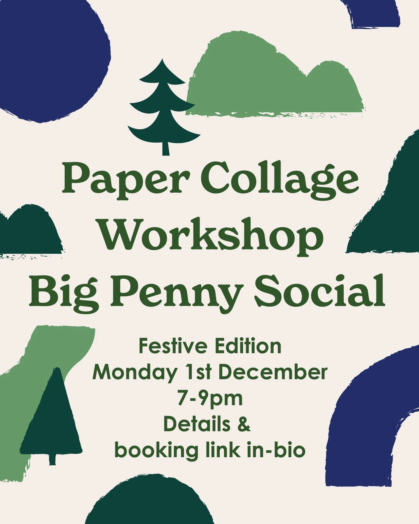 ✨ I&rsquo;m really excited to be hosting a cosy Paper Collage Workshop on Monday 1st December @bigpennysocial as part of the brilliant Christmas bazaar. 

We&rsquo;ll be collaging winter scenes, cards, and gift tags✂️

You'll leave with a collection 