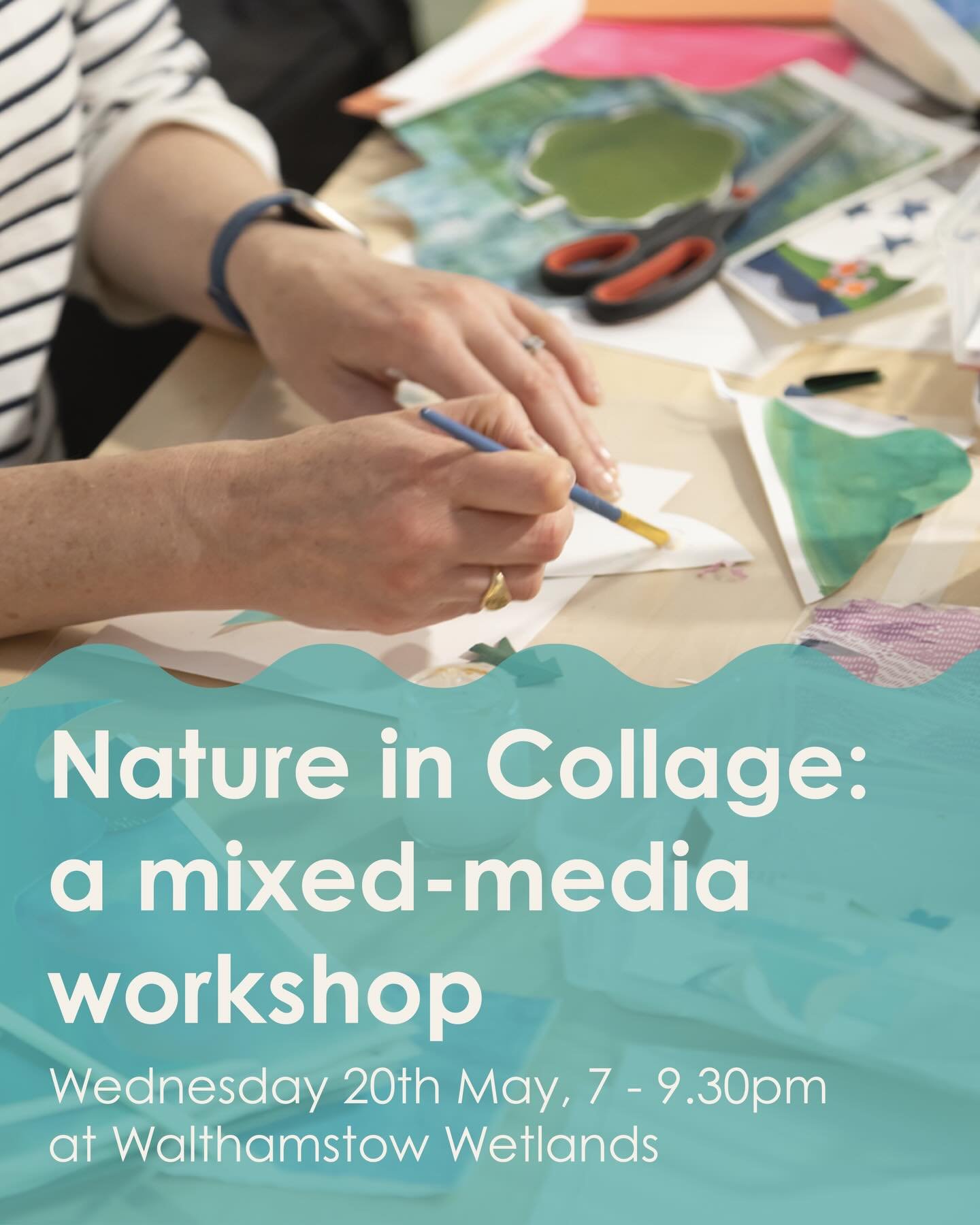 Join me for a 2.5-hour creative escape at the beautiful Walthamstow Wetlands🌿

Nature in Collage:
A Mixed-Media Workshop ✂️

Date: Wednesday 20th May
Time: 7:00 pm &ndash; 9:30 pm
Location: The Engine House @walthamstowwetlands 

Step away from the 