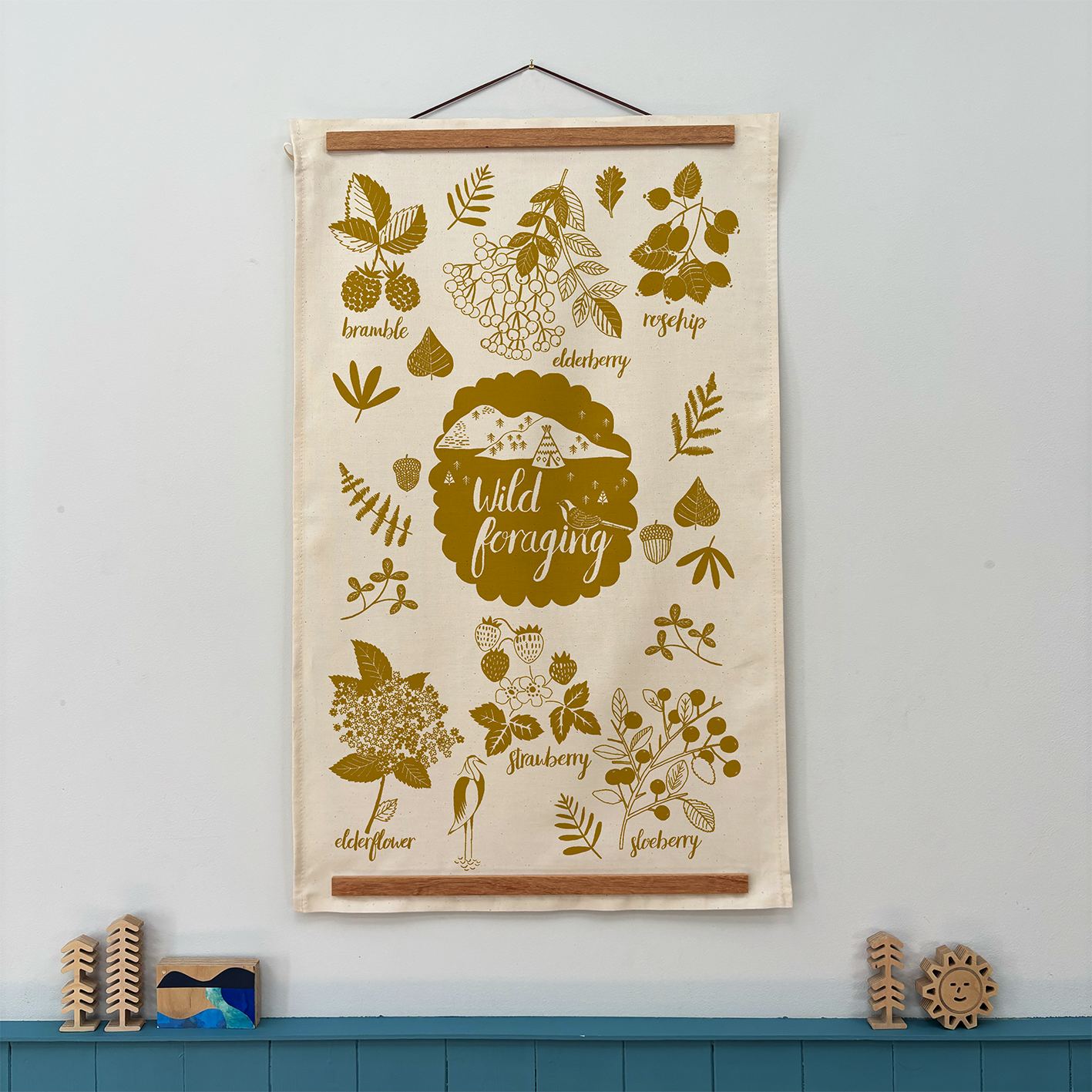 wild foraging tea towel mustard.png