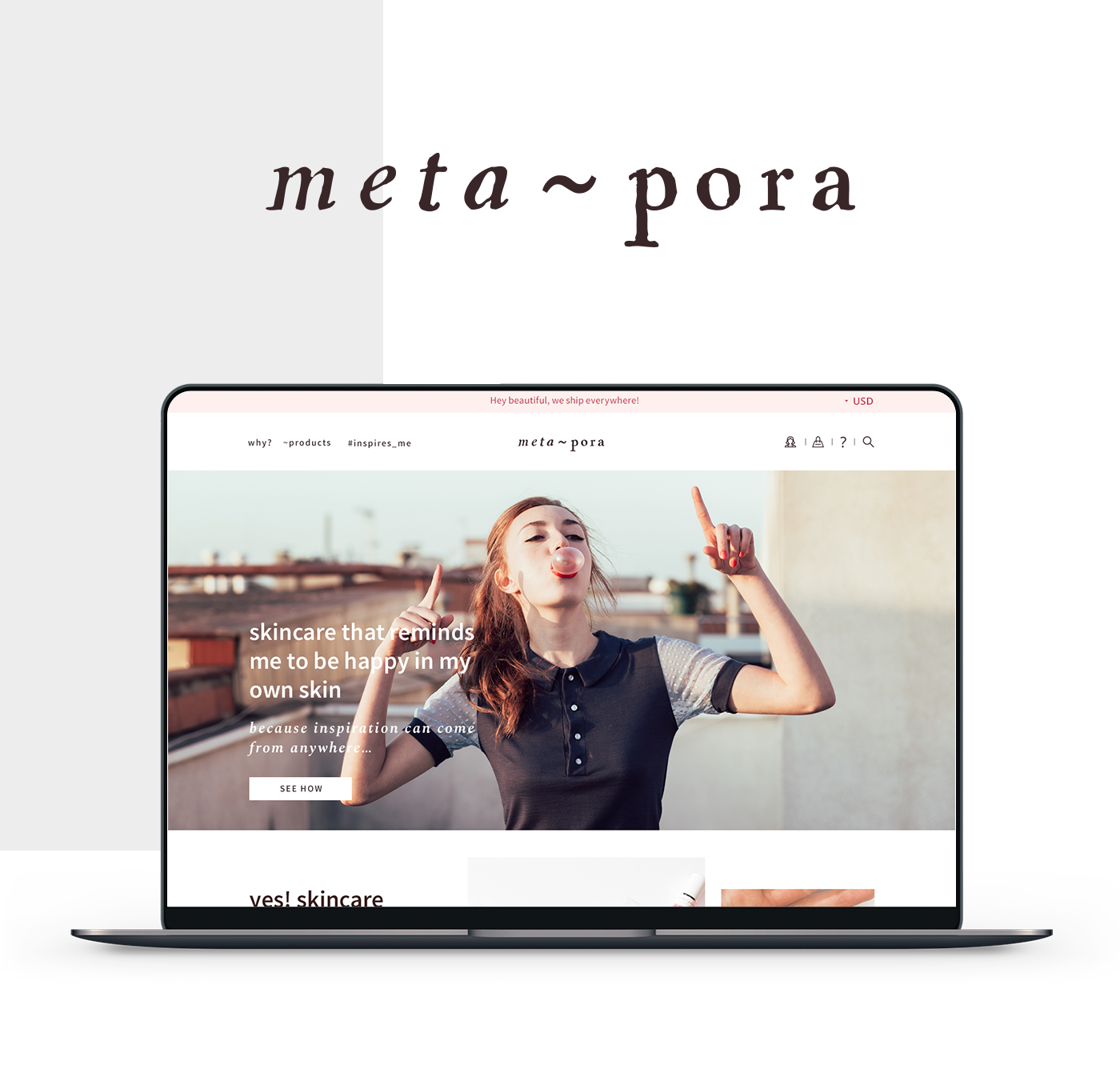 meta~pora e-commerce site design