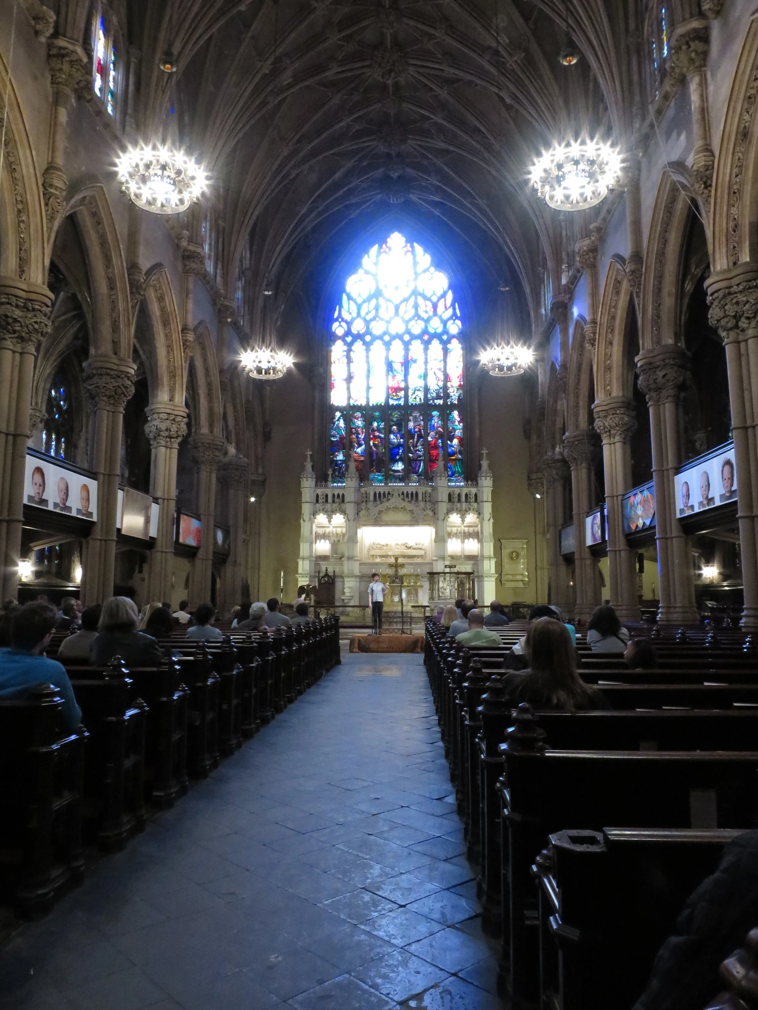 Installation view/artist talk, Back To Life St. Ann's Church, Brooklyn, NY 2015
