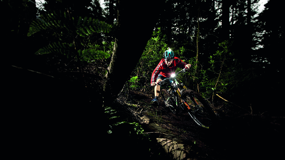 Pair a helmet spot with a bar-mounted flood and you'll generally have the best of both worlds