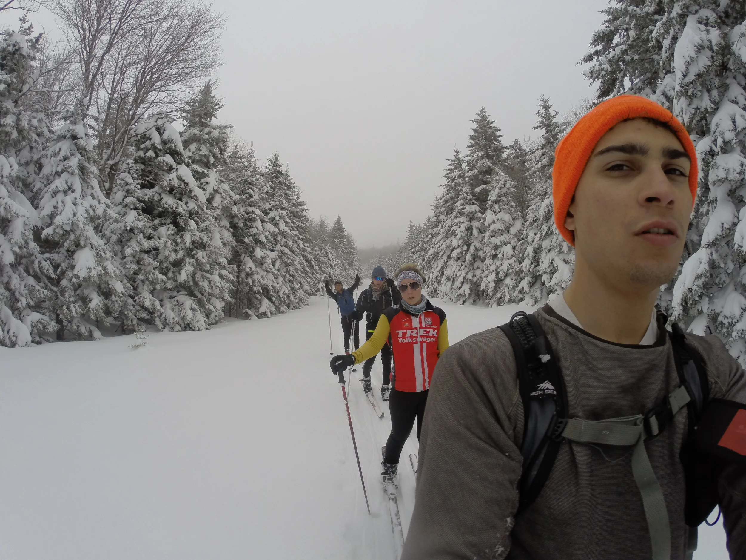 Our group made it to the top of the mountain and out the pipeline into the National Forrest where there was over 36 inches of snow blanketing high alpine forests.