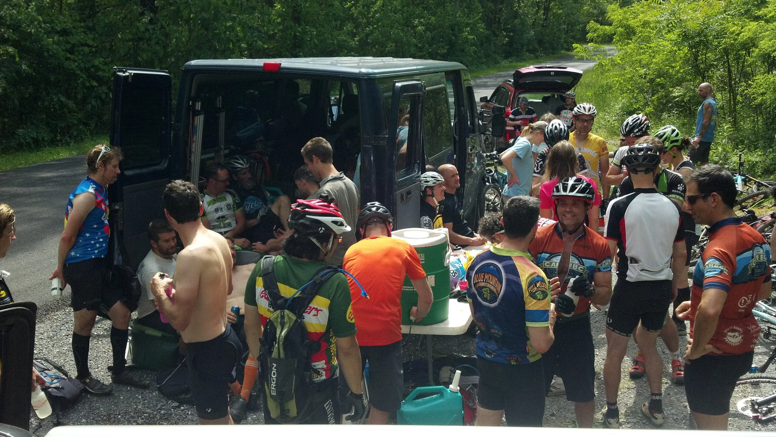 One of many mobile aid stations, Thanks to all our volunteers!