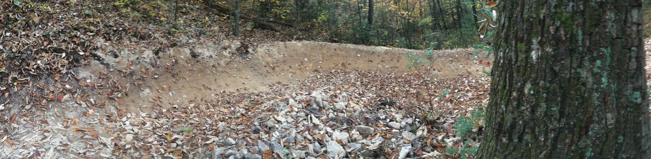 The Cyclone berm from the top.