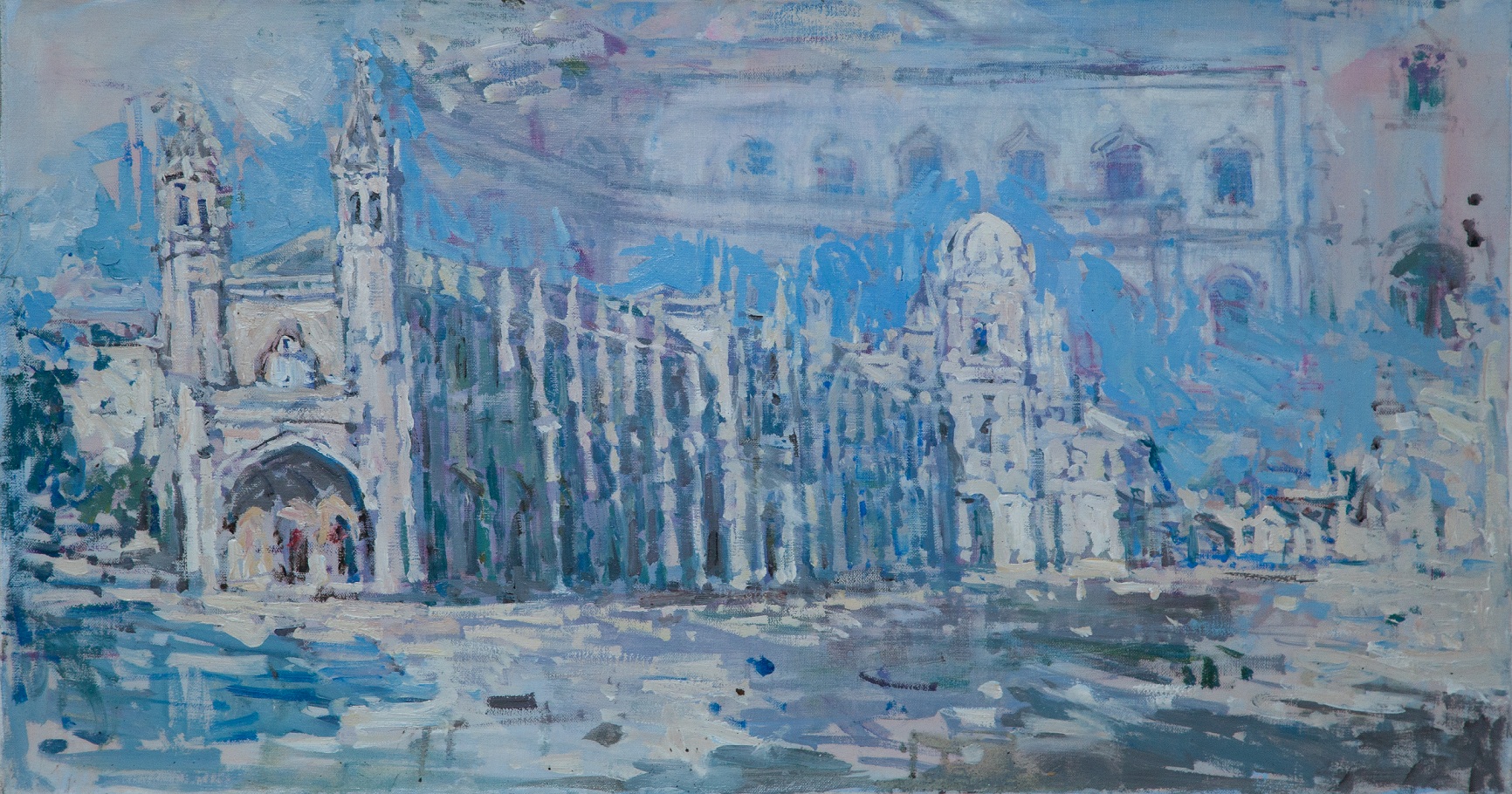 12.Jeronimos Monastery, oil on canvas, 47x80cm.jpg