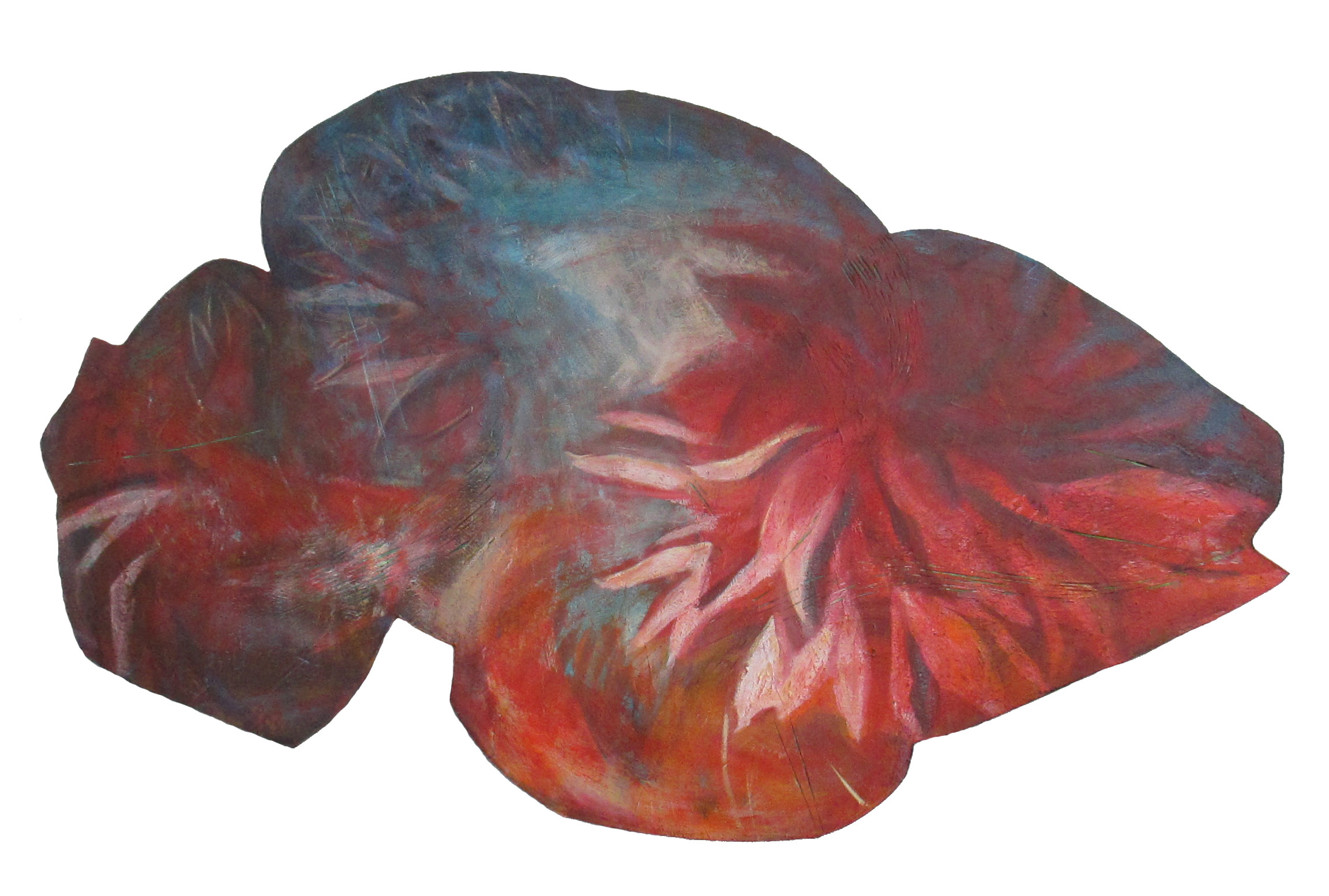 'renew', mixed media, approx 3 1/2' x 2'