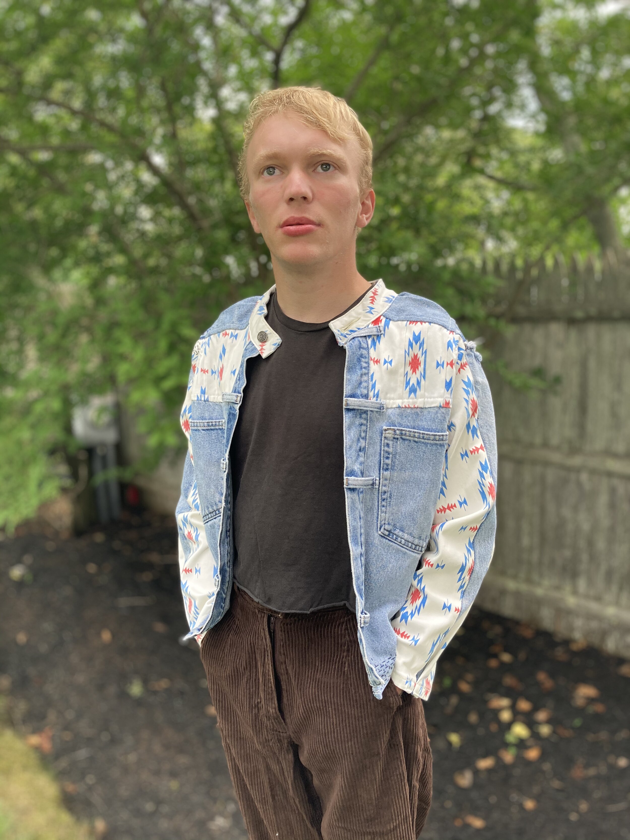 Rad Biker Jacket - made from my dad’s and sisters old pants