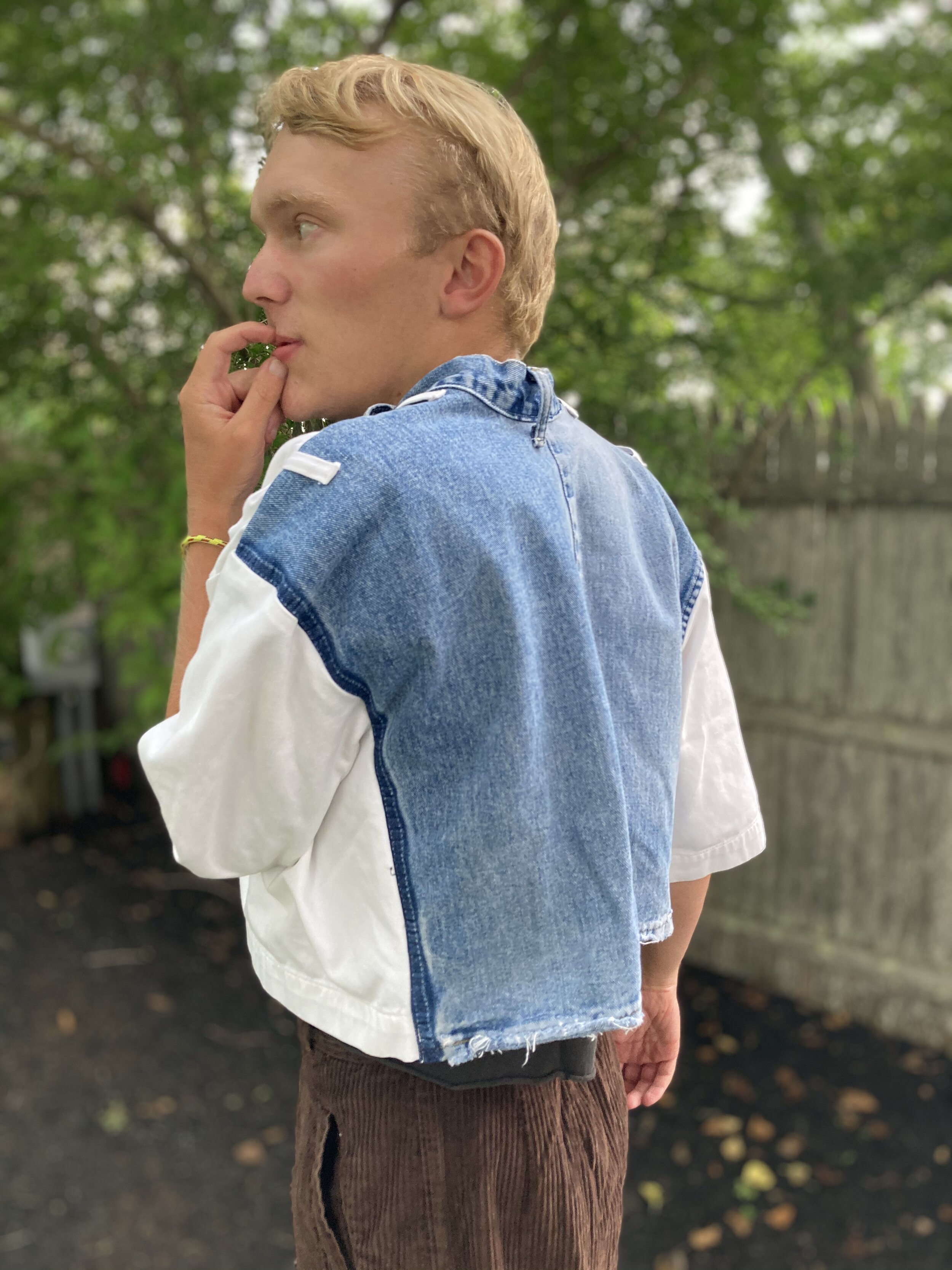 White Shorts 80’s Jacket (side view)