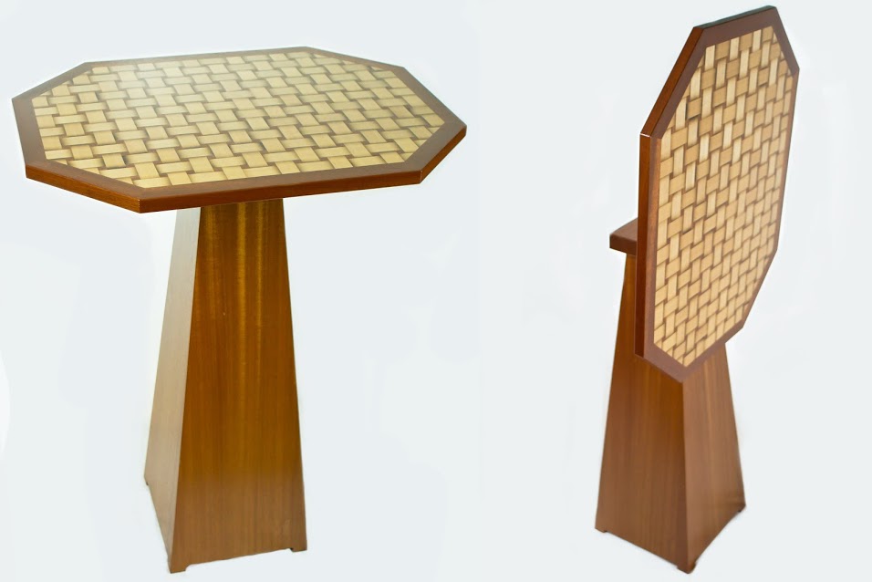 Basket weave Tilt-Top Table