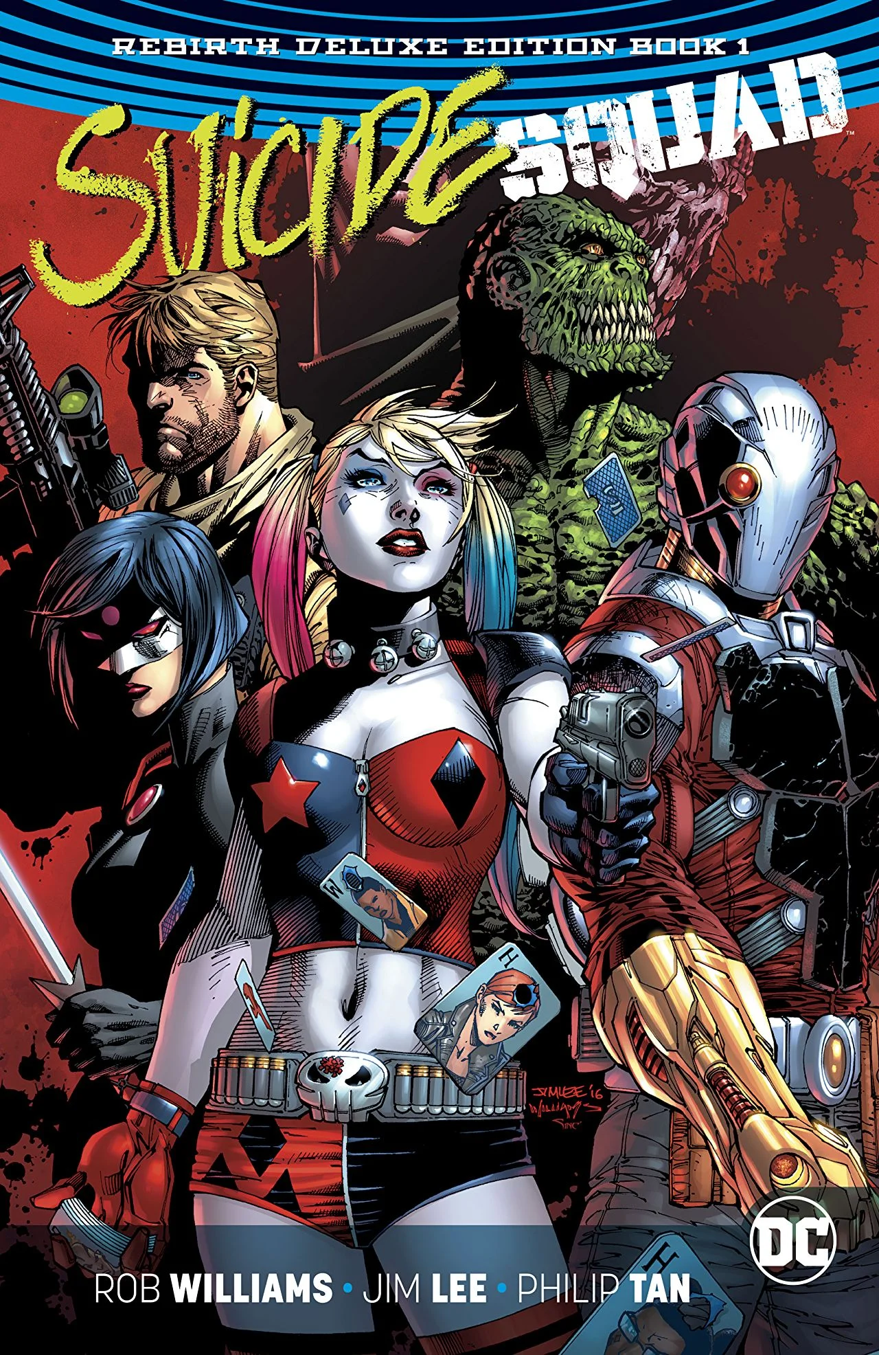 Story: Rob Williams Art: Jim Lee, Philip Tan, Jason Fabok, Ivan Reis, Gary Frank, Stephen Byrne, Carlos D'Anda, Christian Ward, Giuseppe Camuncoli Color: Alex Sinclair, Brad Anderson, Marcelo Maiolo, Elmer Santos, Stephen Byrne, Gabe Eltaeb, Christian Ward, Hi-Fi Letters: Nate Piekos of Blambot®, Pat Brosseau, Josh Reed, Dave Sharpe Cover : Jim Lee & Scott Williams & Alex Sinclair Logo: Tom Muller