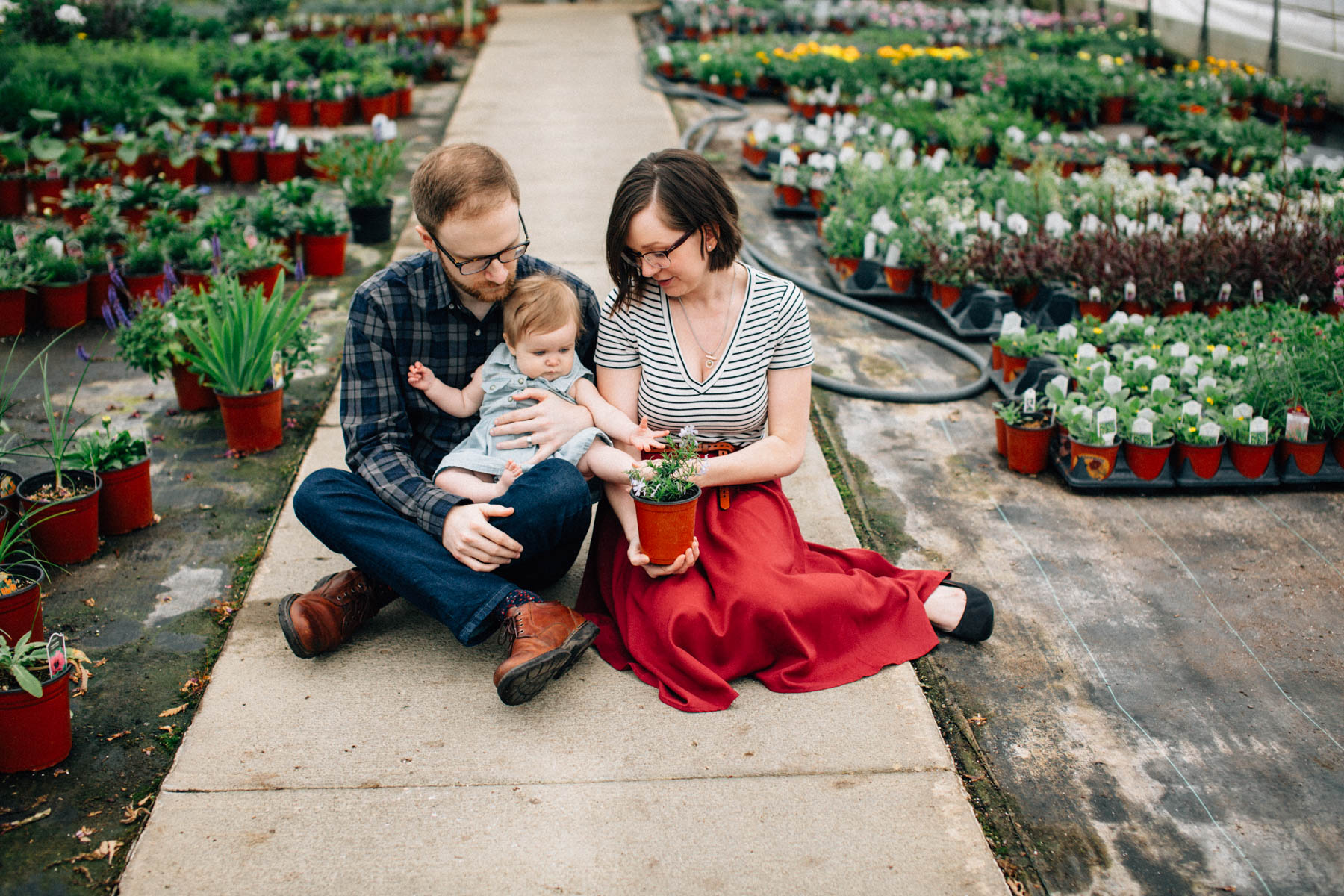 Spring Family Session in the Greenhouse | Dayton Ohio Family Ses